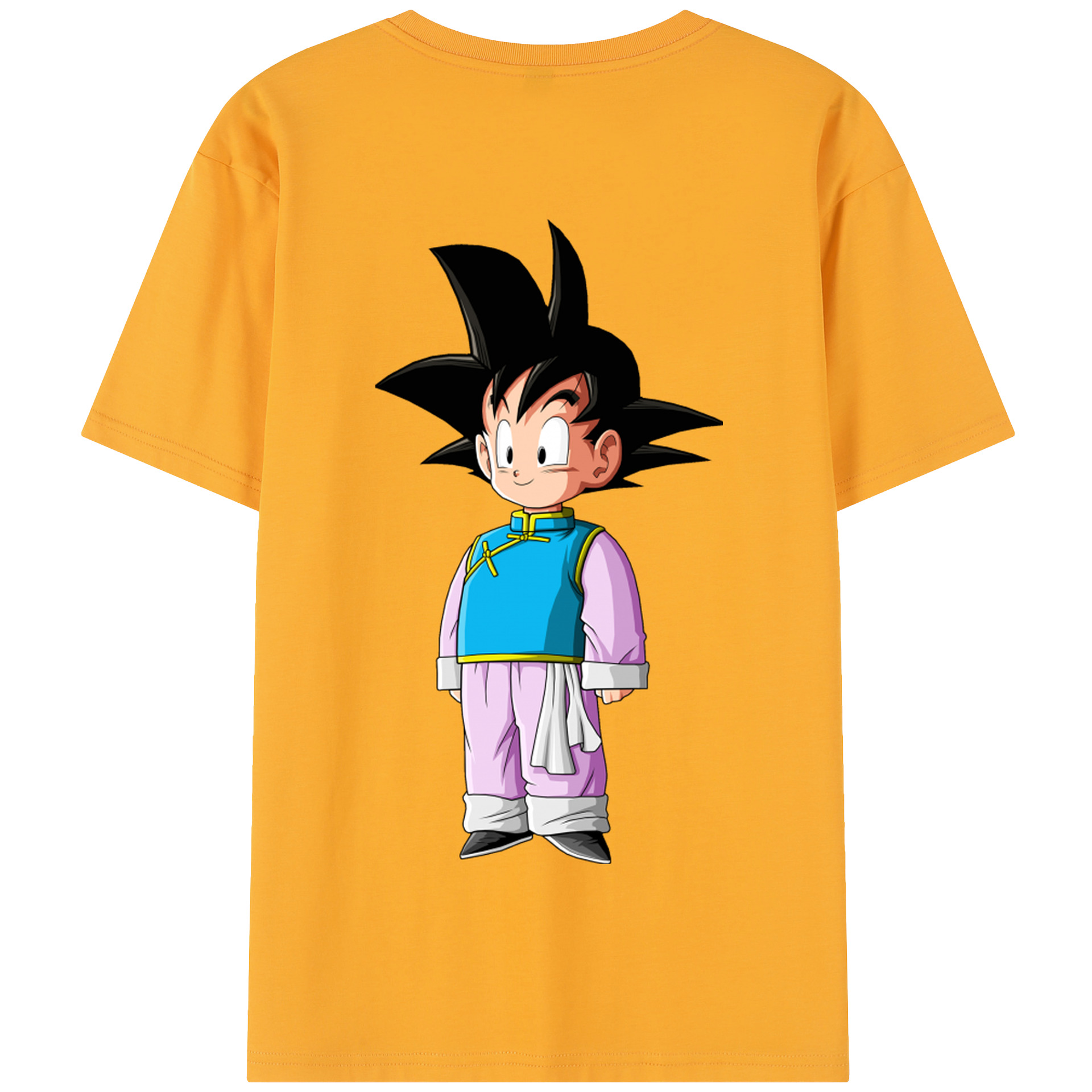 （画像用） ドラゴンボール 孫悟空（そん ごくう）Son Goku カカロット DRAGON BALL Kakarotto 綿100％半袖Tシャツ（背面プリント）