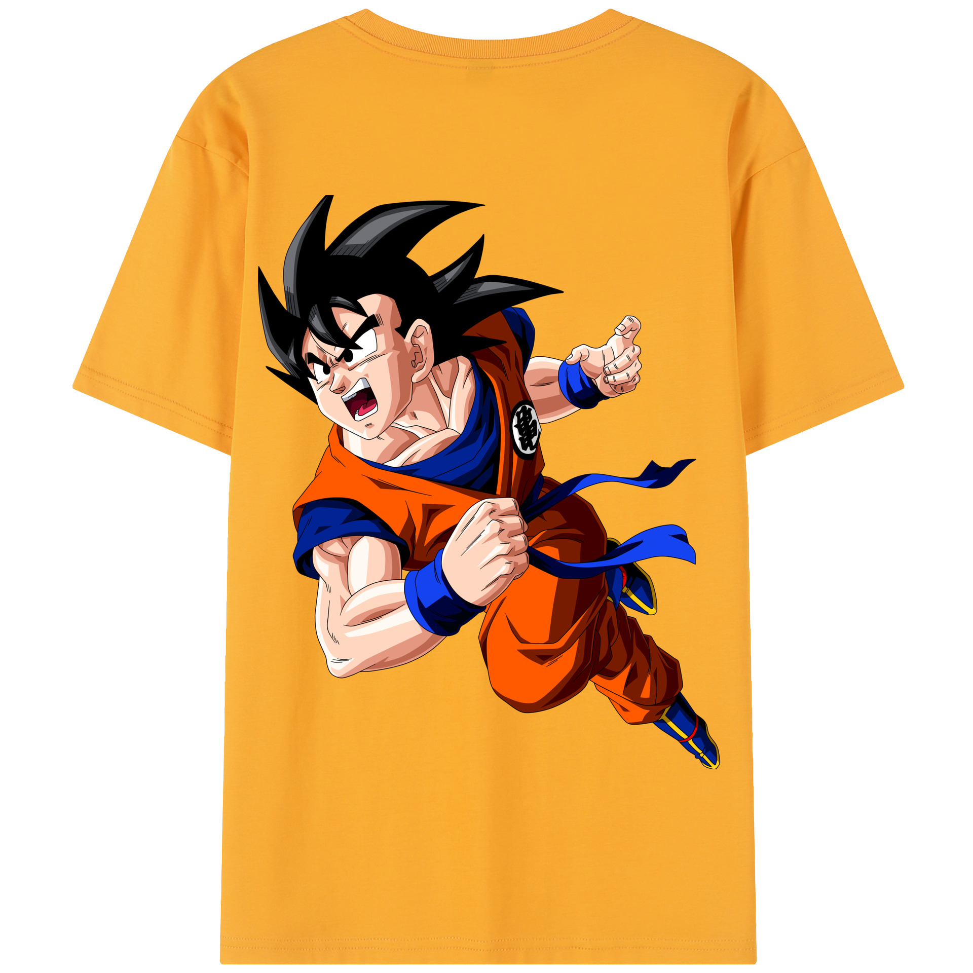 （画像用） ドラゴンボール 孫悟空（そん ごくう）Son Goku カカロット DRAGON BALL Kakarotto 綿100％半袖Tシャツ（背面プリント）