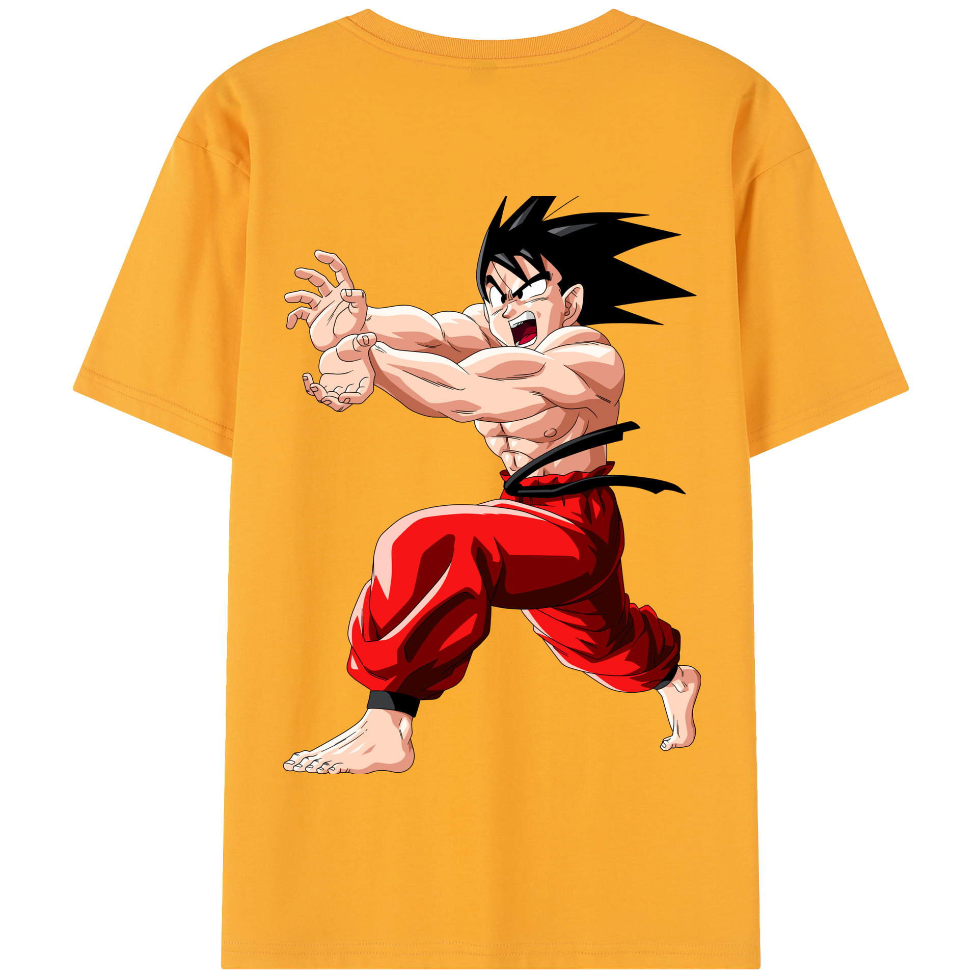 （画像用） ドラゴンボール 孫悟空（そん ごくう）Son Goku カカロット DRAGON BALL Kakarotto 綿100％半袖Tシャツ（背面プリント）