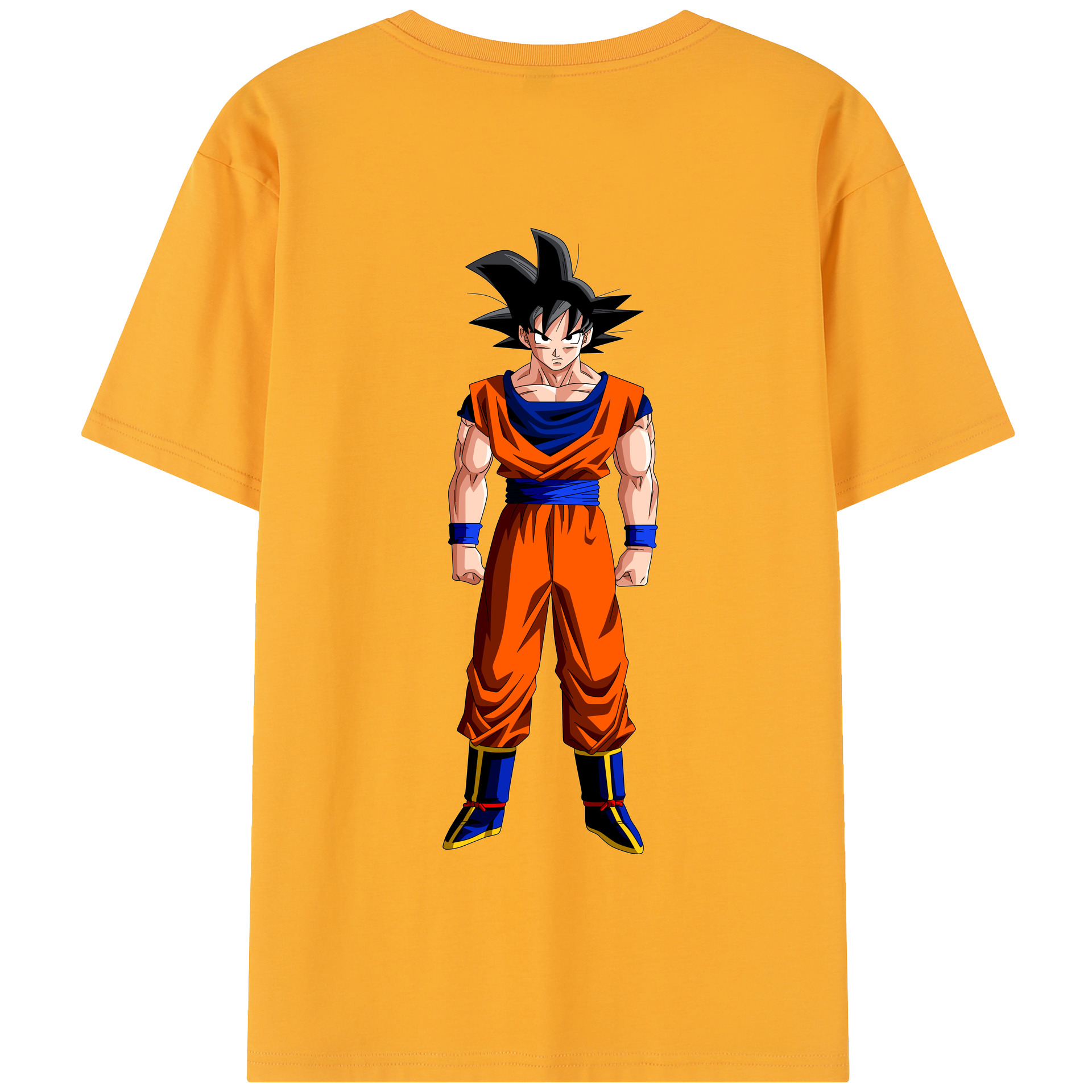 （画像用） ドラゴンボール 孫悟空（そん ごくう）Son Goku カカロット DRAGON BALL Kakarotto 綿100％半袖Tシャツ（背面プリント）