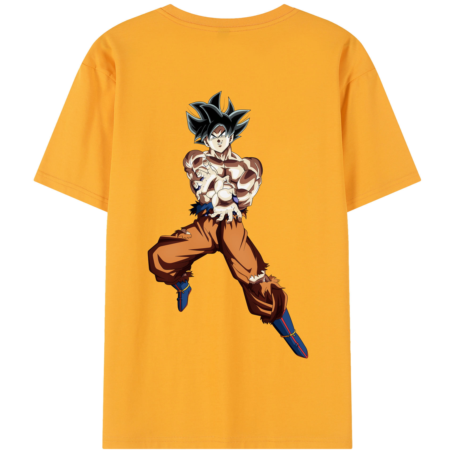 （画像用） ドラゴンボール 孫悟空（そん ごくう）Son Goku カカロット DRAGON BALL Kakarotto 綿100％半袖Tシャツ（背面プリント）