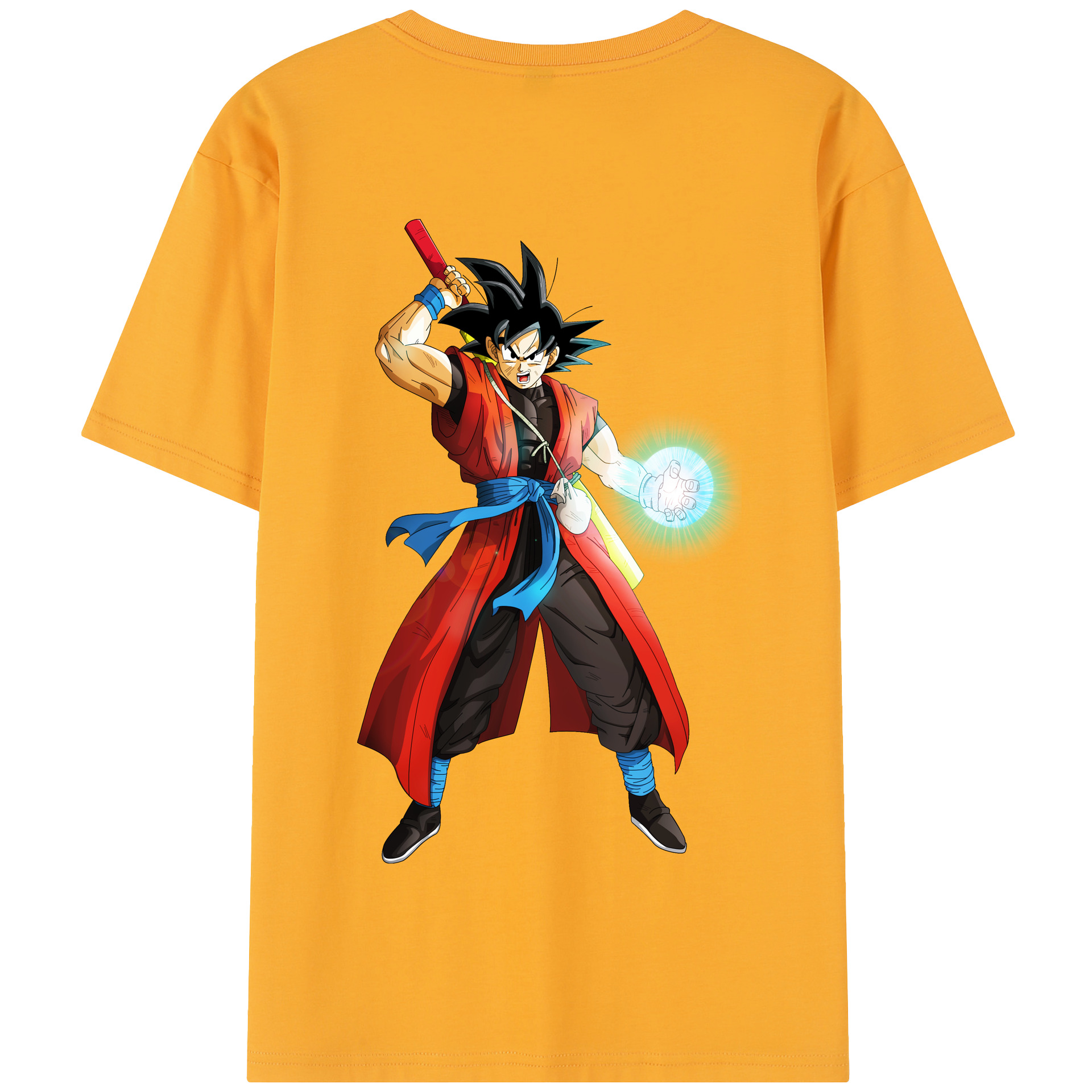（画像用） ドラゴンボール 孫悟空（そん ごくう）Son Goku カカロット DRAGON BALL Kakarotto 綿100％半袖Tシャツ（背面プリント）