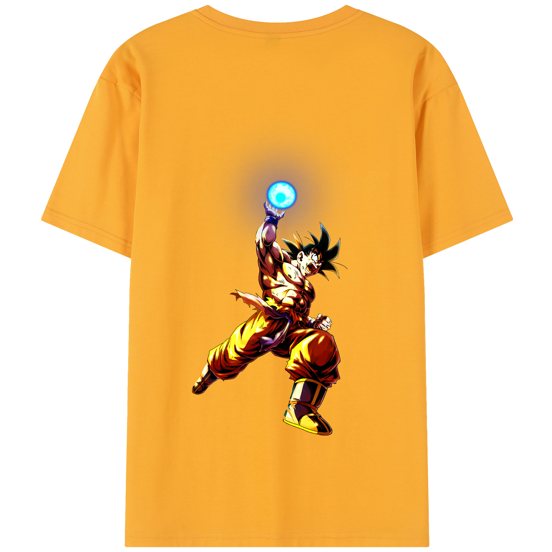 （画像用） ドラゴンボール 孫悟空（そん ごくう）Son Goku カカロット DRAGON BALL Kakarotto 綿100％半袖Tシャツ（背面プリント）