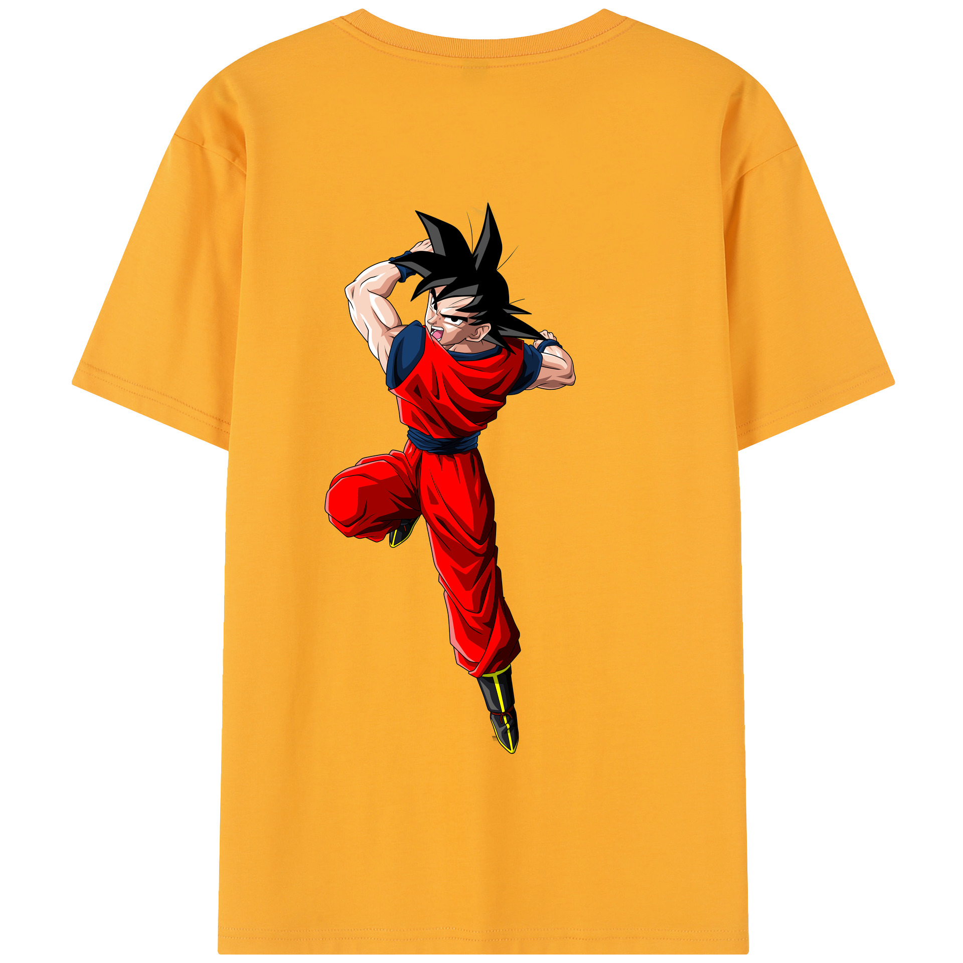 （画像用） ドラゴンボール 孫悟空（そん ごくう）Son Goku カカロット DRAGON BALL Kakarotto 綿100％半袖Tシャツ（背面プリント）