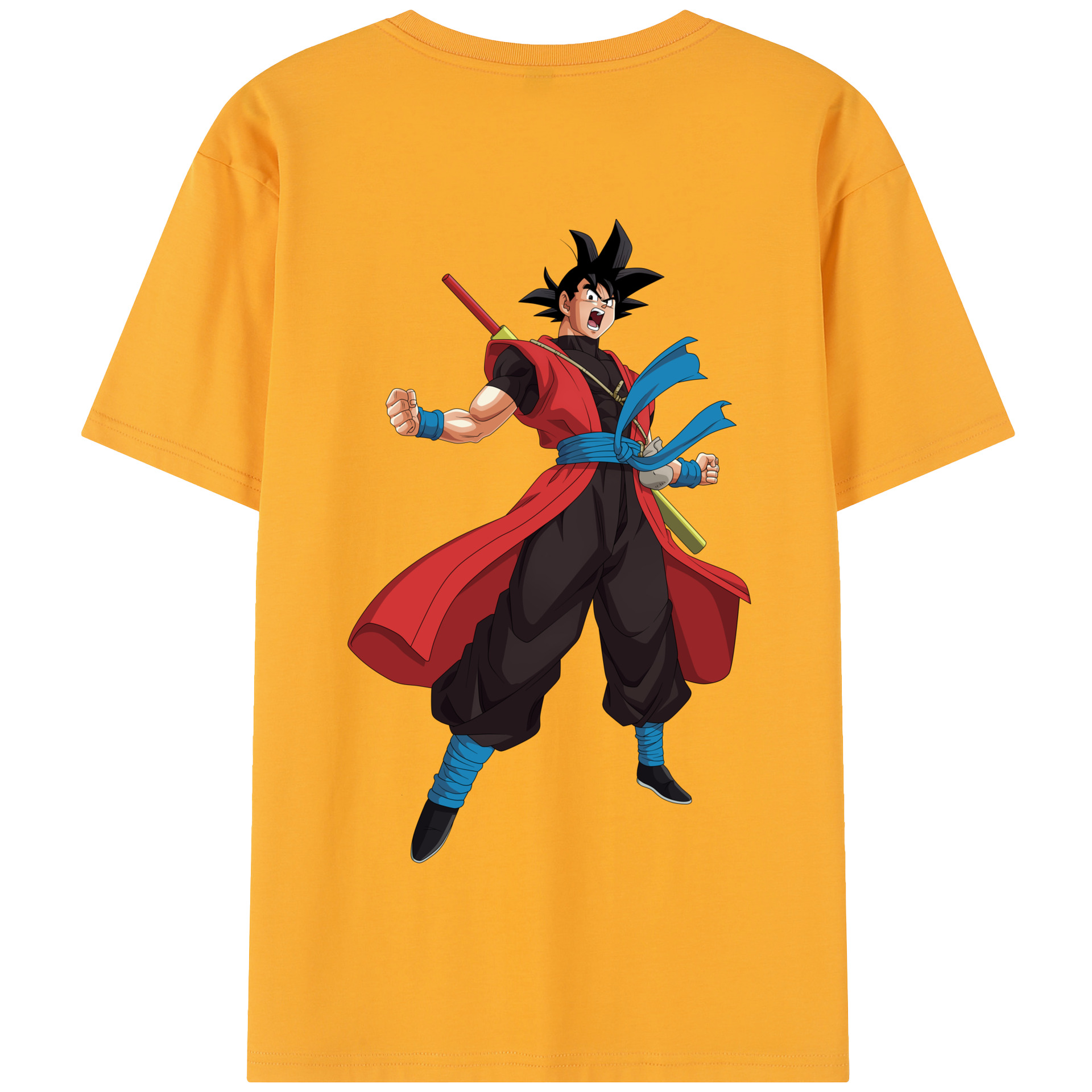 （画像用） ドラゴンボール 孫悟空（そん ごくう）Son Goku カカロット DRAGON BALL Kakarotto 綿100％半袖Tシャツ（背面プリント）