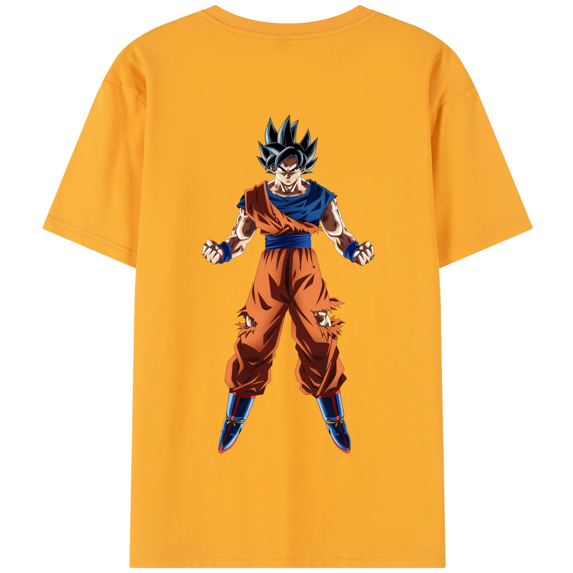 （画像用） ドラゴンボール 孫悟空（そん ごくう）Son Goku カカロット DRAGON BALL Kakarotto 綿100％半袖Tシャツ（背面プリント）
