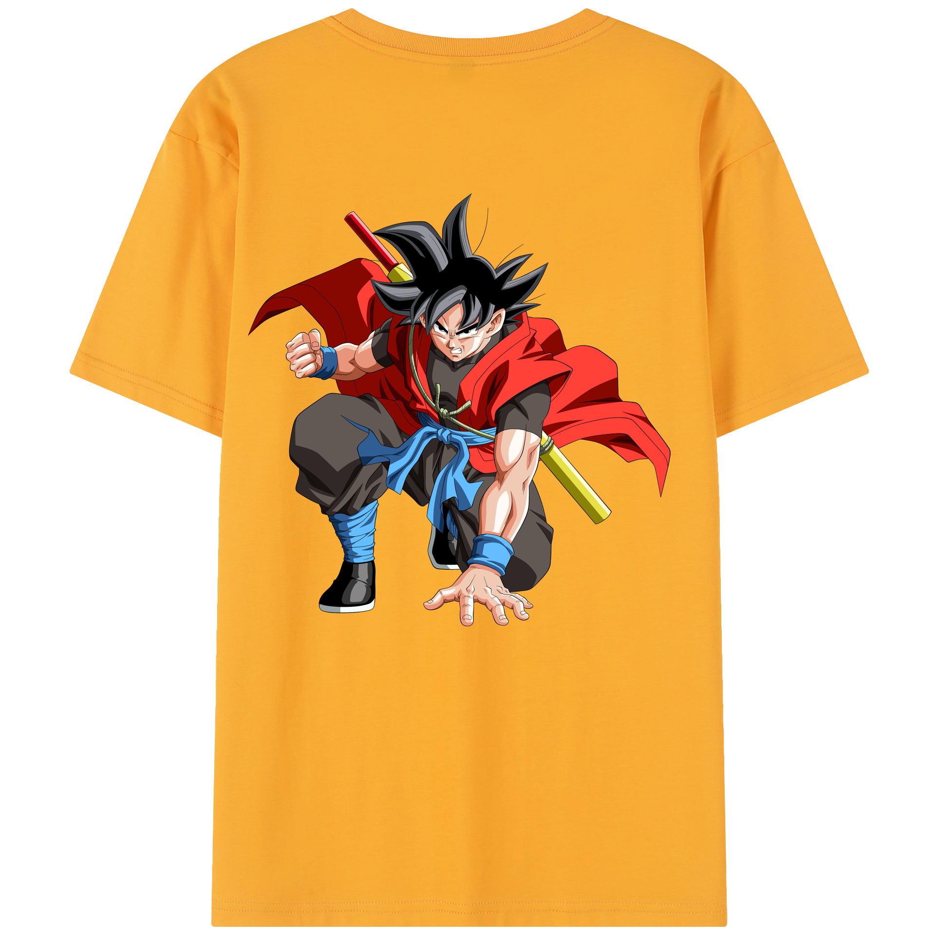 （画像用） ドラゴンボール 孫悟空（そん ごくう）Son Goku カカロット DRAGON BALL Kakarotto 綿100％半袖Tシャツ（背面プリント）