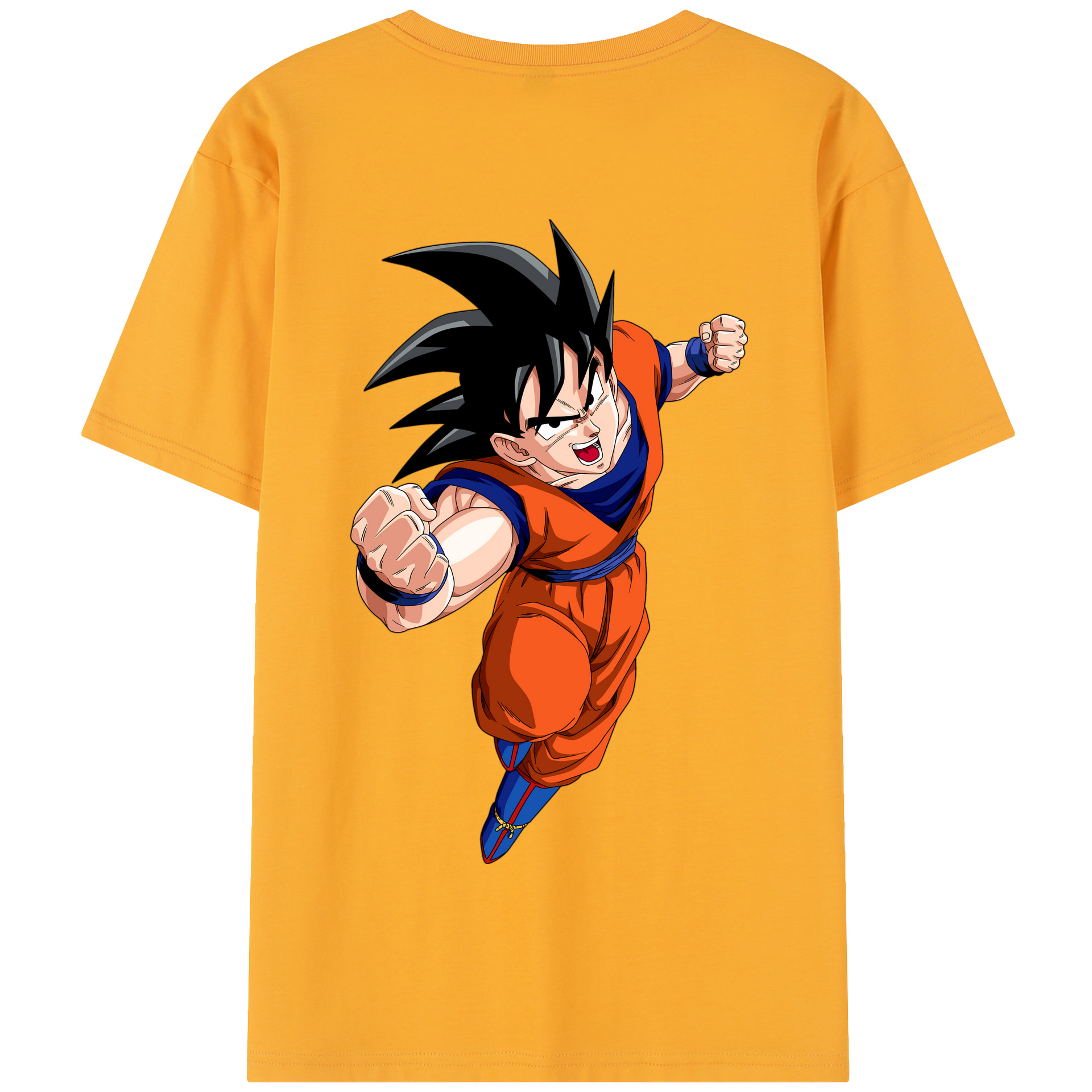 （画像用） ドラゴンボール 孫悟空（そん ごくう）Son Goku カカロット DRAGON BALL Kakarotto 綿100％半袖Tシャツ（背面プリント）