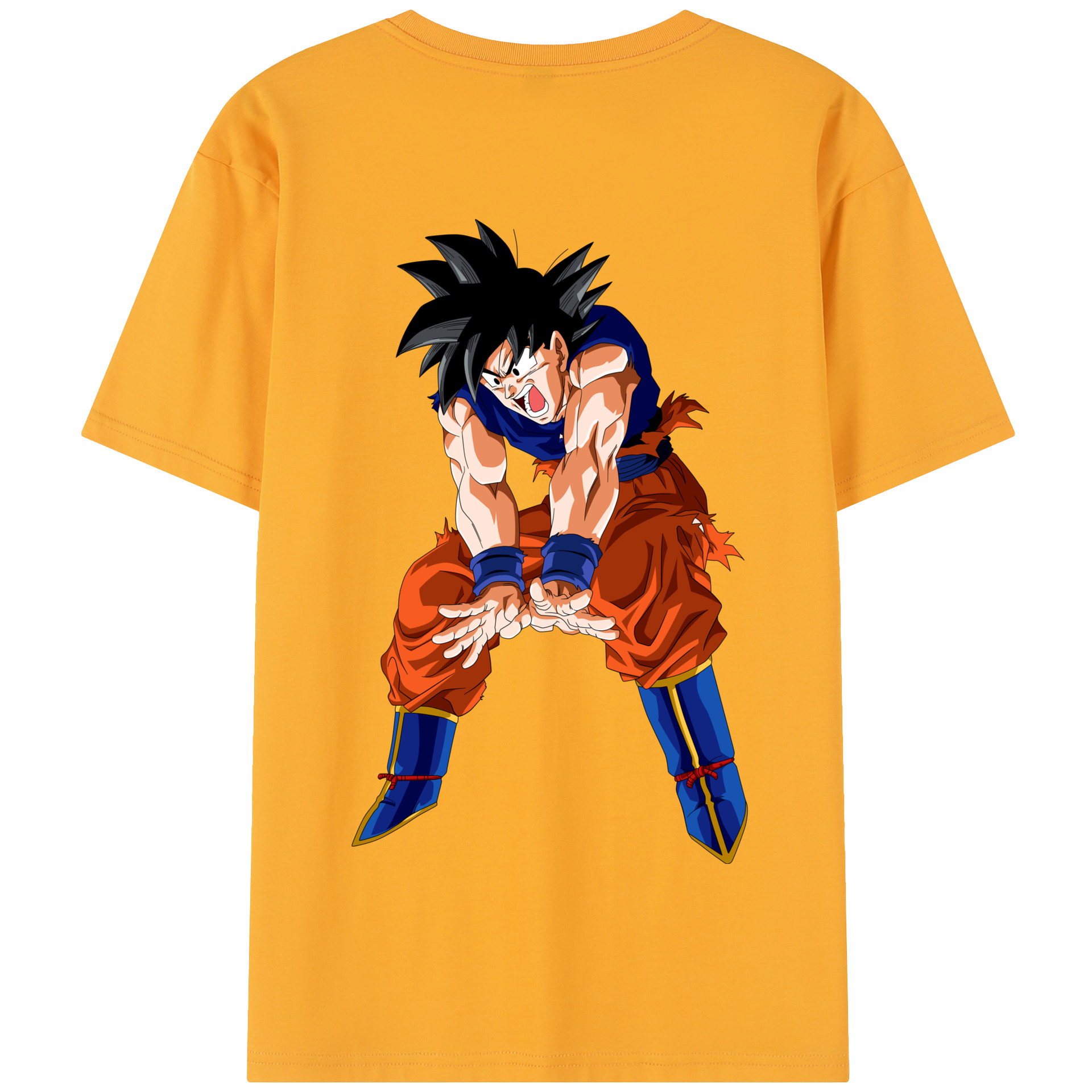 （画像用） ドラゴンボール 孫悟空（そん ごくう）Son Goku カカロット DRAGON BALL Kakarotto 綿100％半袖Tシャツ（背面プリント）