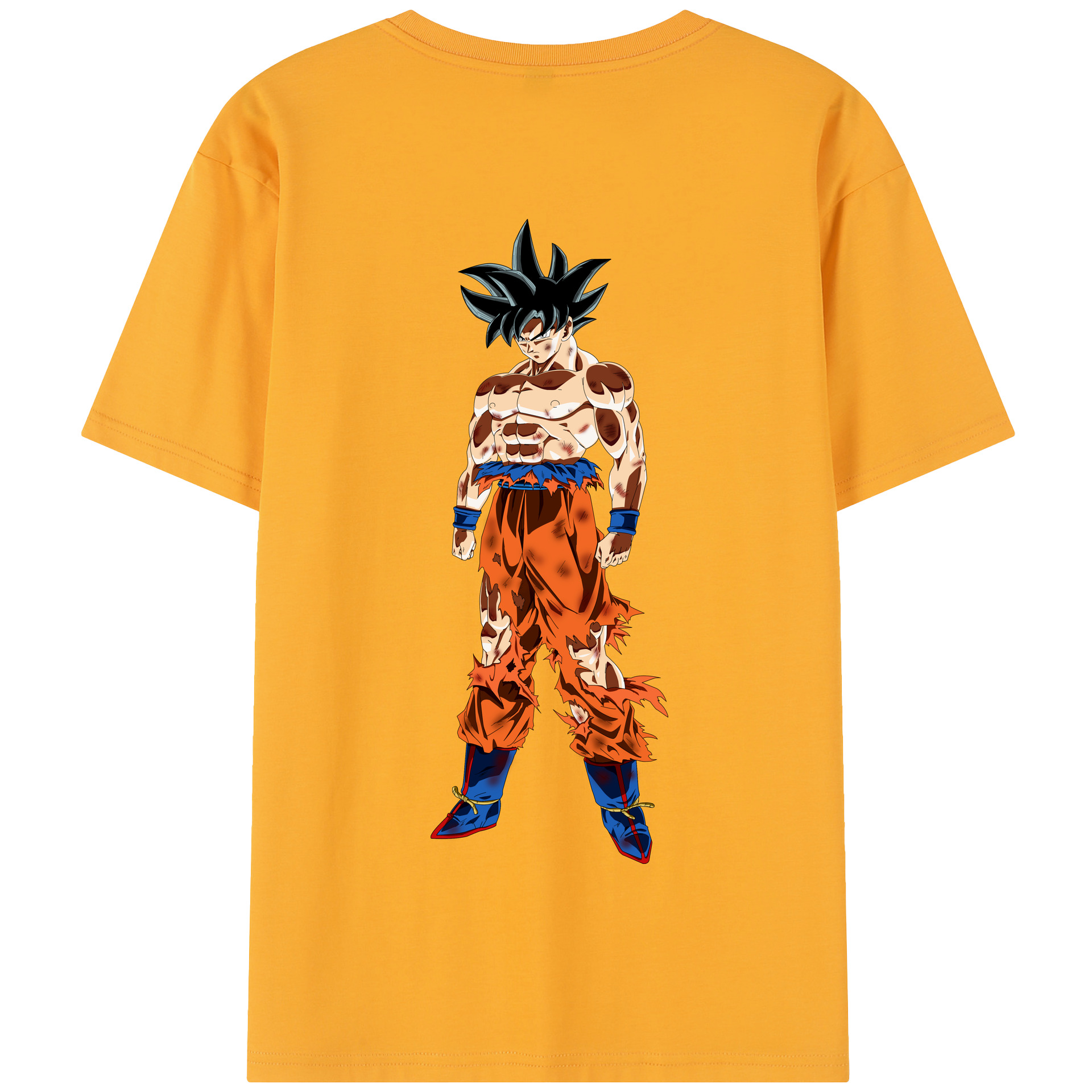 （画像用） ドラゴンボール 孫悟空（そん ごくう）Son Goku カカロット DRAGON BALL Kakarotto 綿100％半袖Tシャツ（背面プリント）