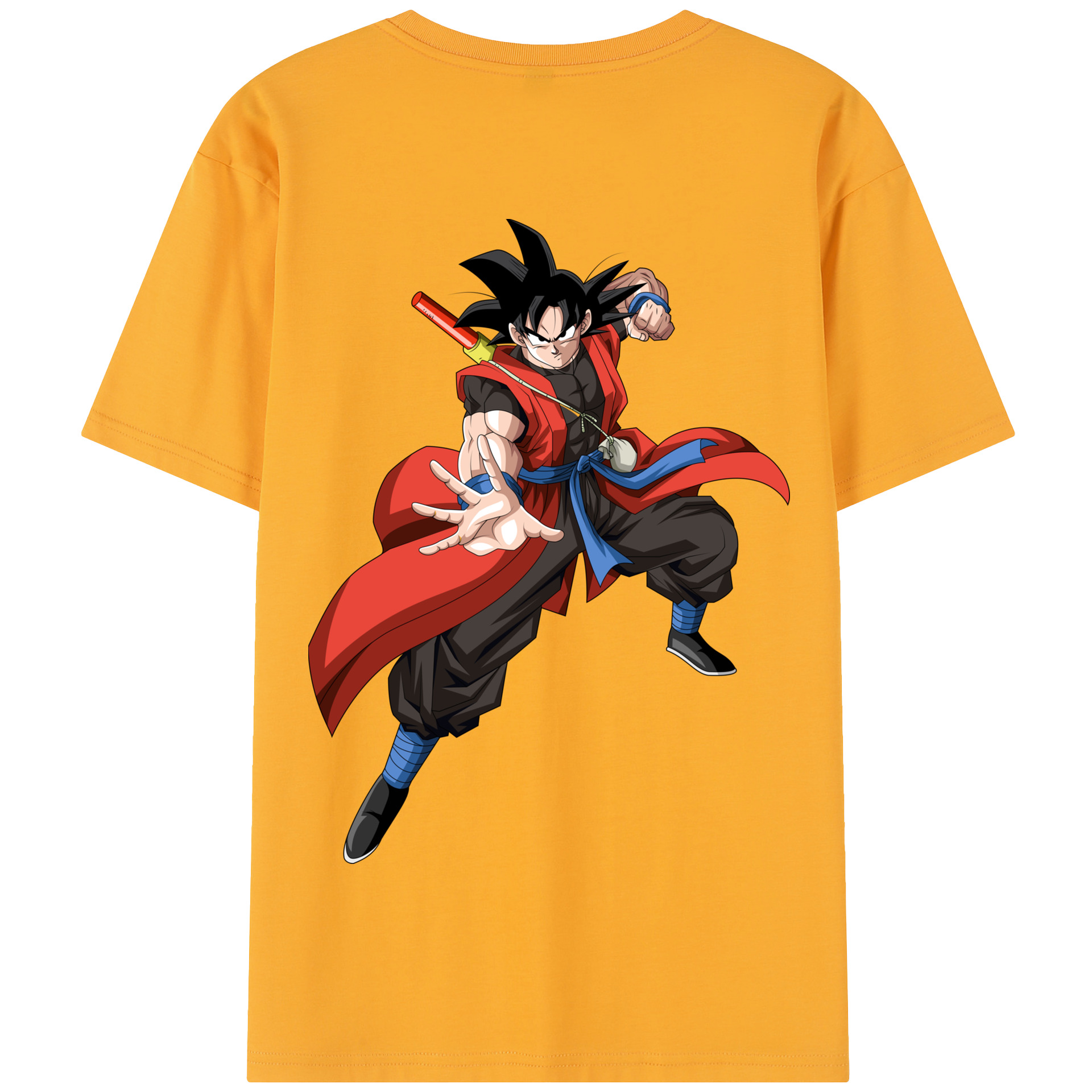 （画像用） ドラゴンボール 孫悟空（そん ごくう）Son Goku カカロット DRAGON BALL Kakarotto 綿100％半袖Tシャツ（背面プリント）
