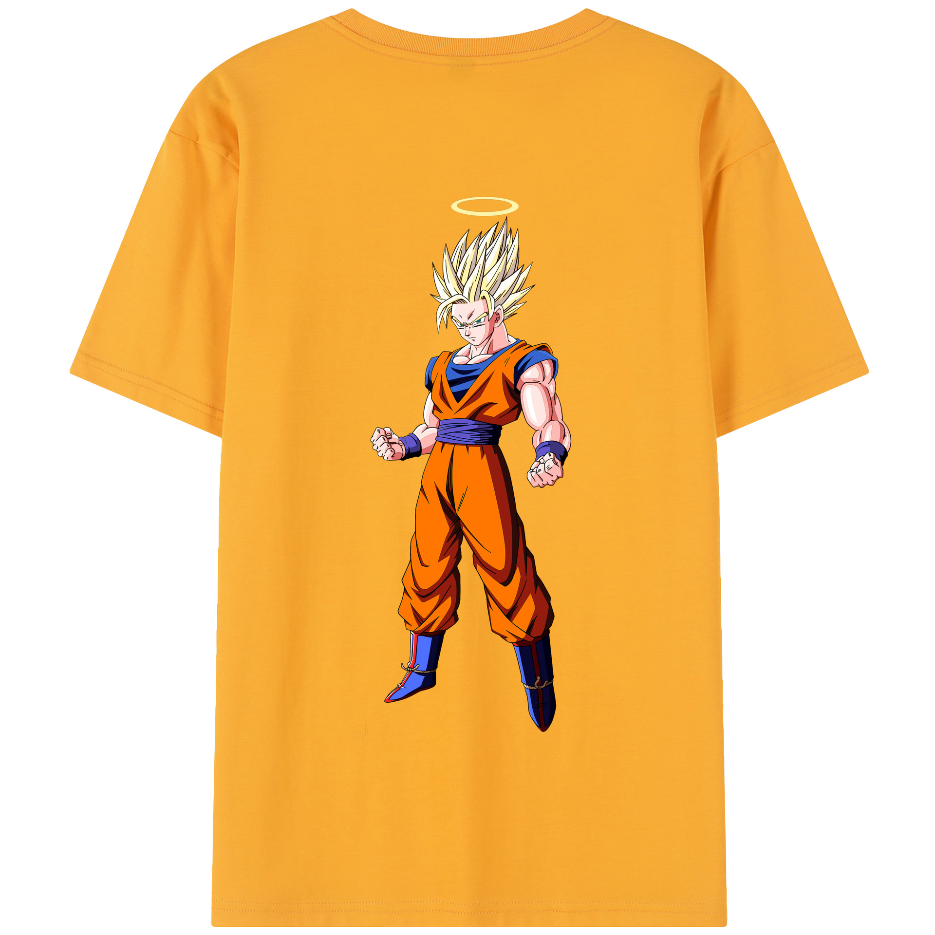 （画像用） ドラゴンボール 孫悟空（そん ごくう）Son Goku カカロット DRAGON BALL Kakarotto 綿100％半袖Tシャツ（背面プリント）