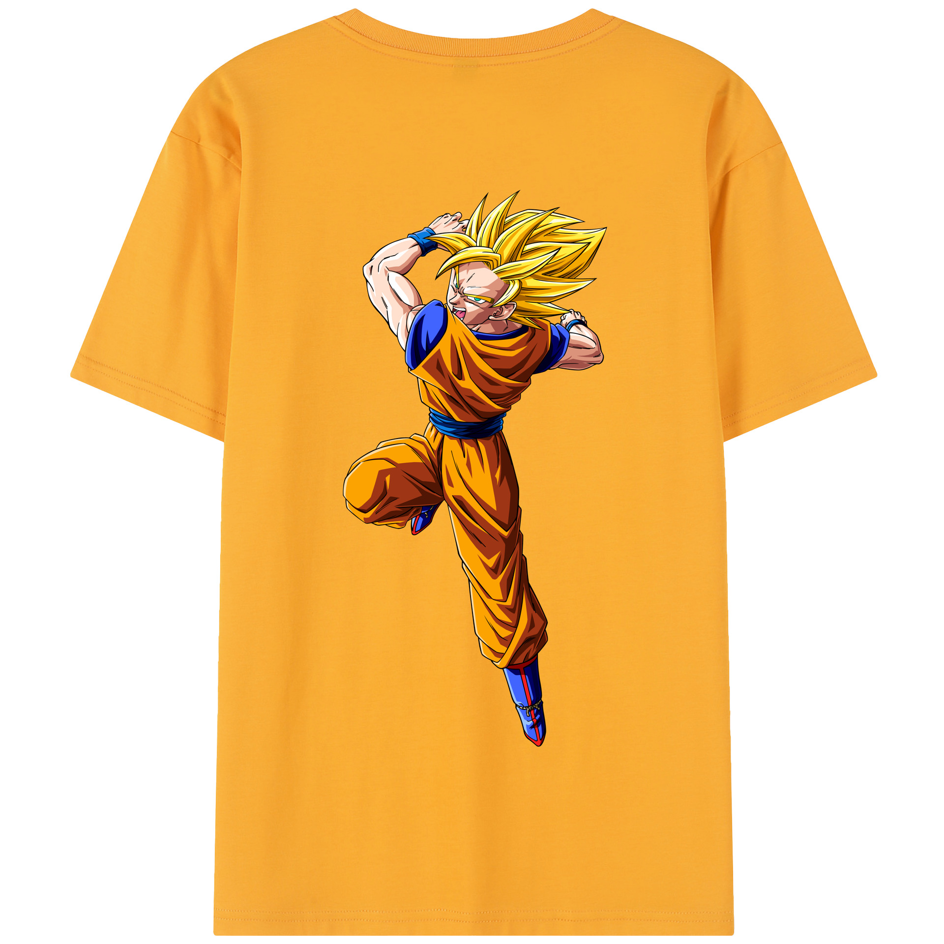 （画像用） ドラゴンボール 孫悟空（そん ごくう）Son Goku カカロット DRAGON BALL Kakarotto 綿100％半袖Tシャツ（背面プリント）
