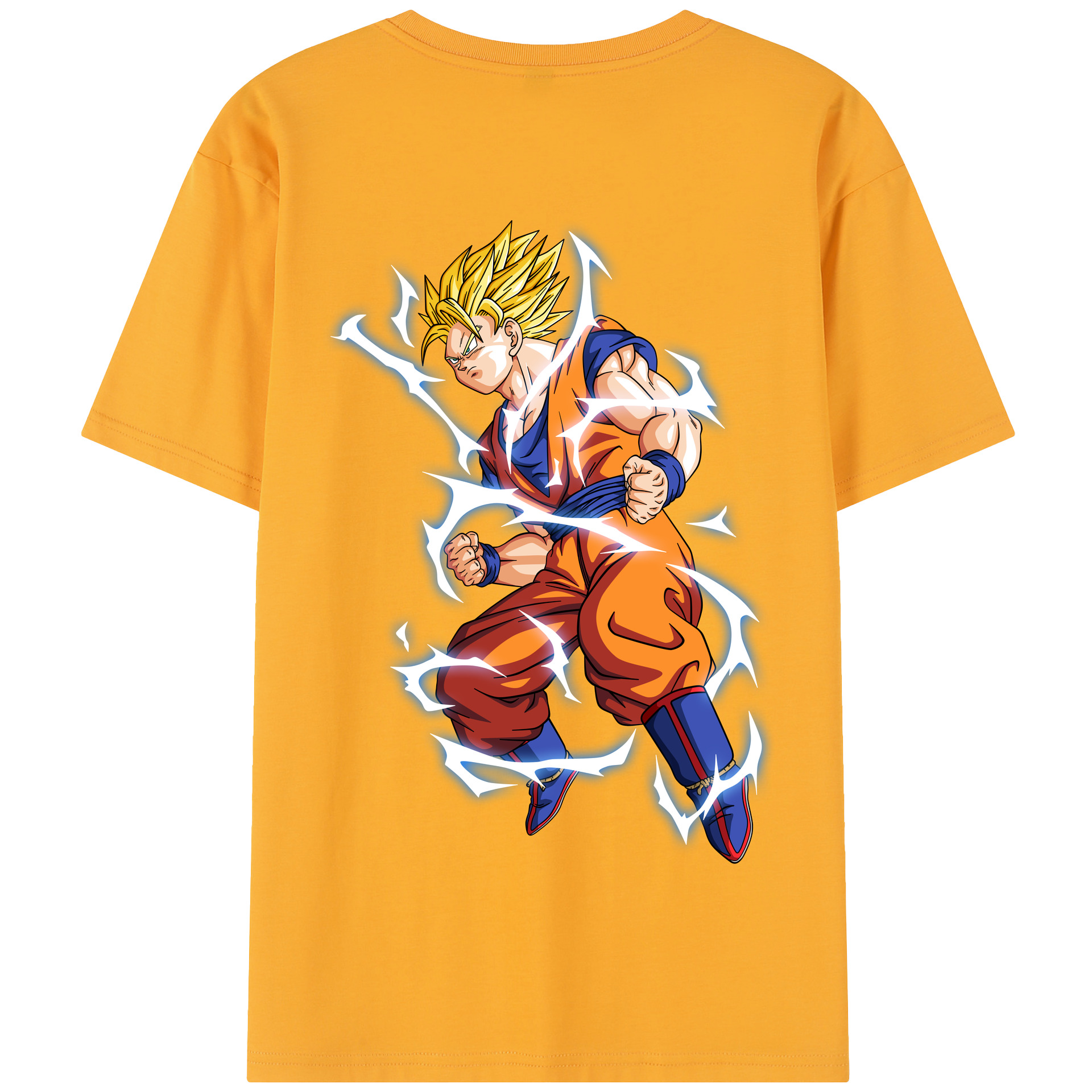 （画像用） ドラゴンボール 孫悟空（そん ごくう）Son Goku カカロット DRAGON BALL Kakarotto 綿100％半袖Tシャツ（背面プリント）