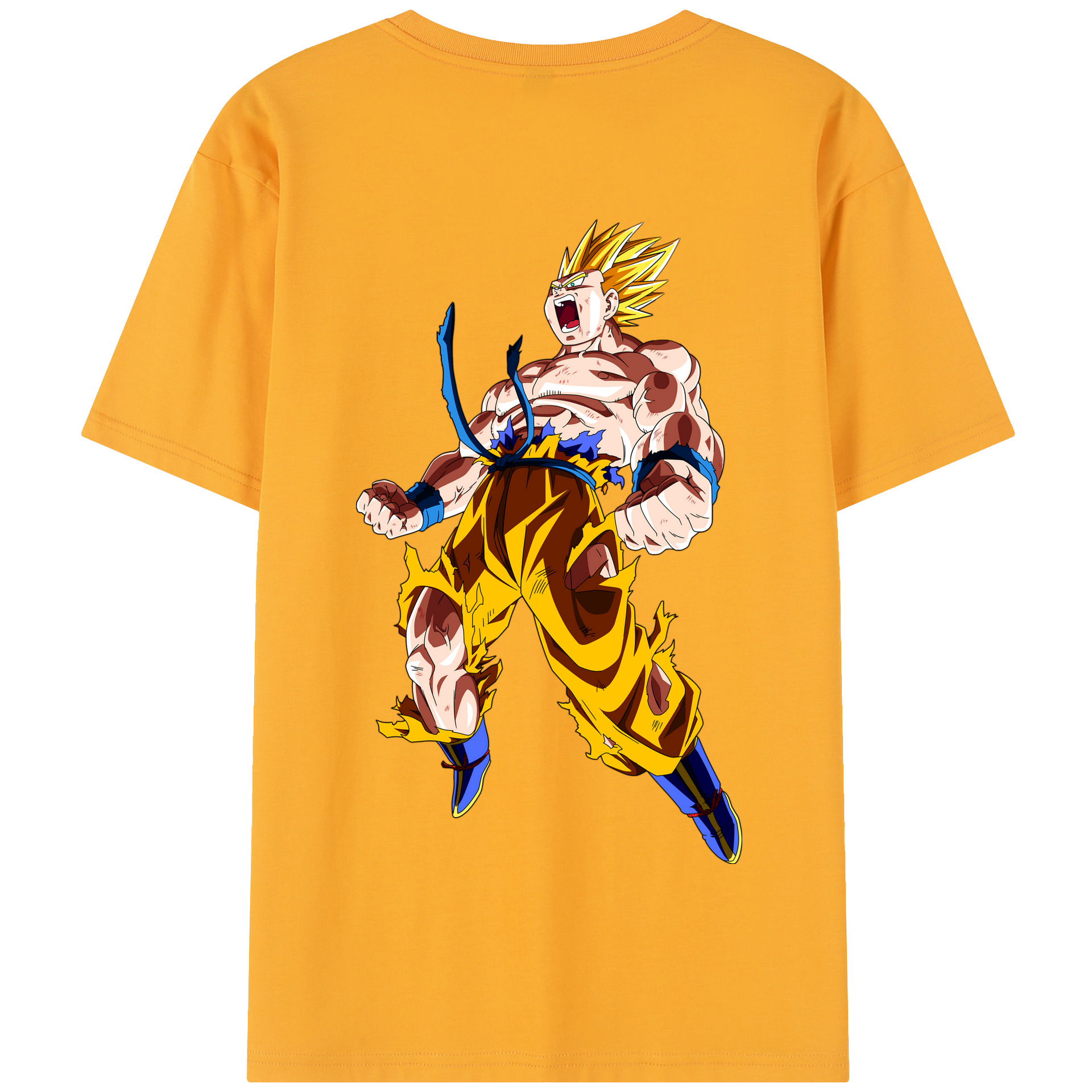 （画像用） ドラゴンボール 孫悟空（そん ごくう）Son Goku カカロット DRAGON BALL Kakarotto 綿100％半袖Tシャツ（背面プリント）