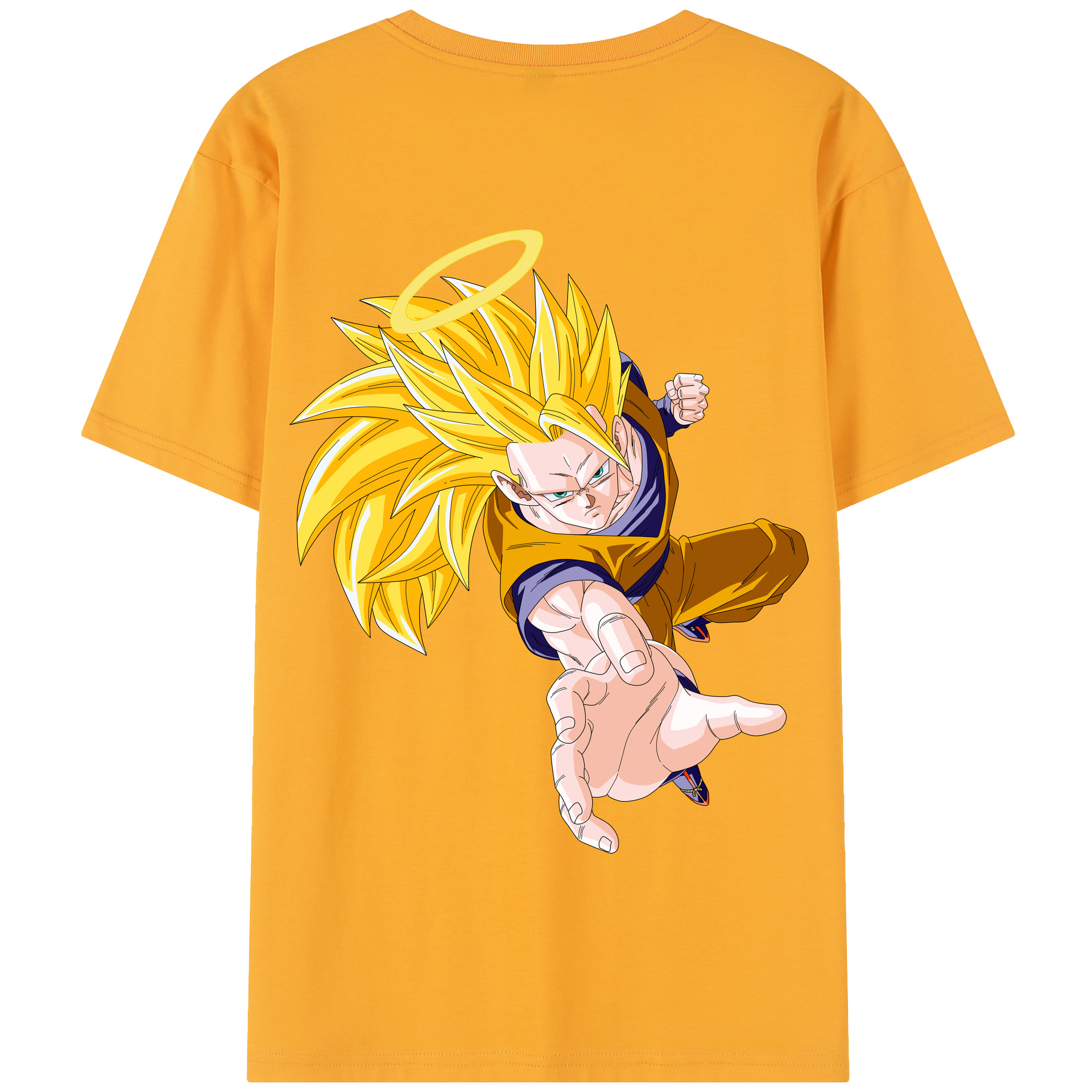 （画像用） ドラゴンボール 孫悟空（そん ごくう）Son Goku カカロット DRAGON BALL Kakarotto 綿100％半袖Tシャツ（背面プリント）