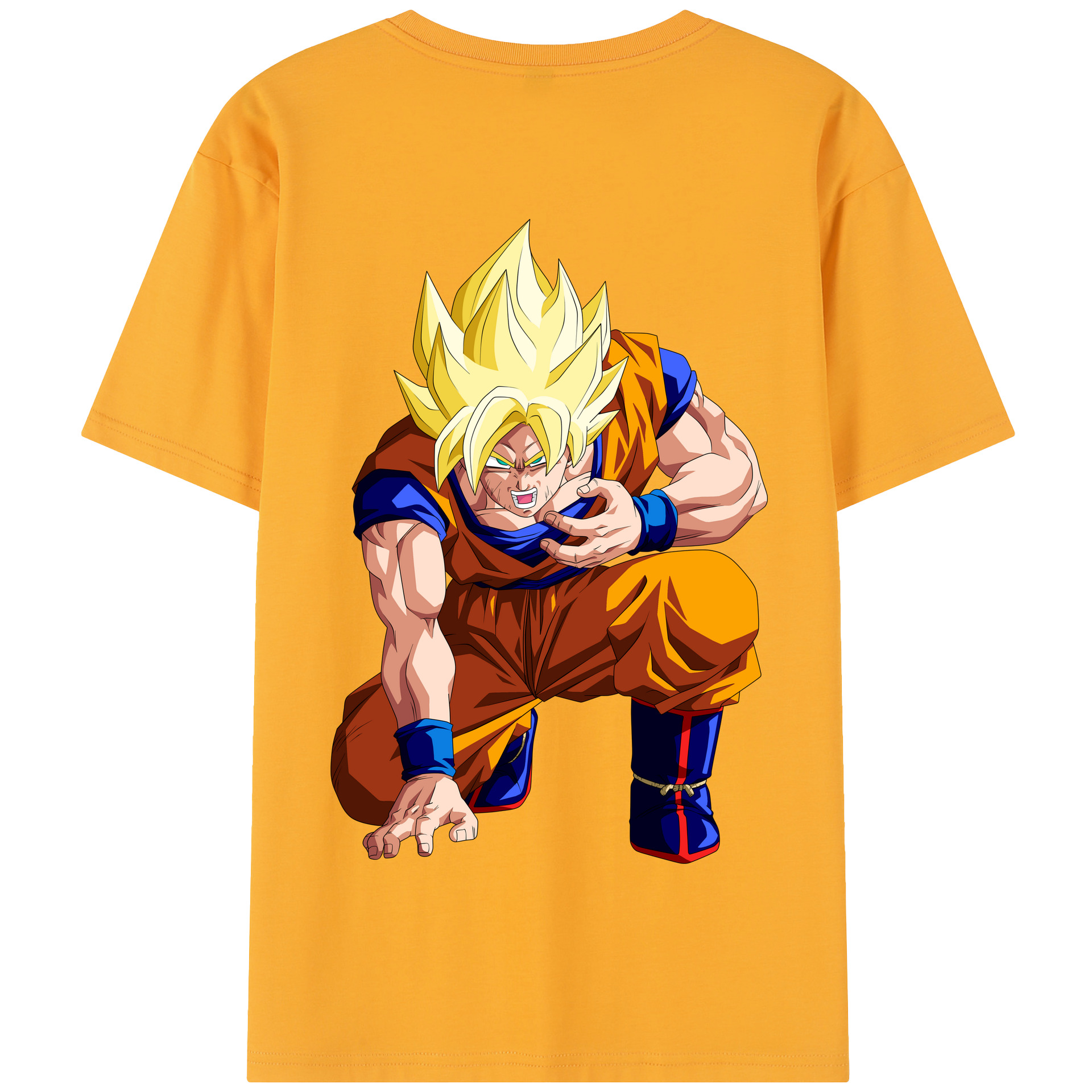 （画像用） ドラゴンボール 孫悟空（そん ごくう）Son Goku カカロット DRAGON BALL Kakarotto 綿100％半袖Tシャツ（背面プリント）