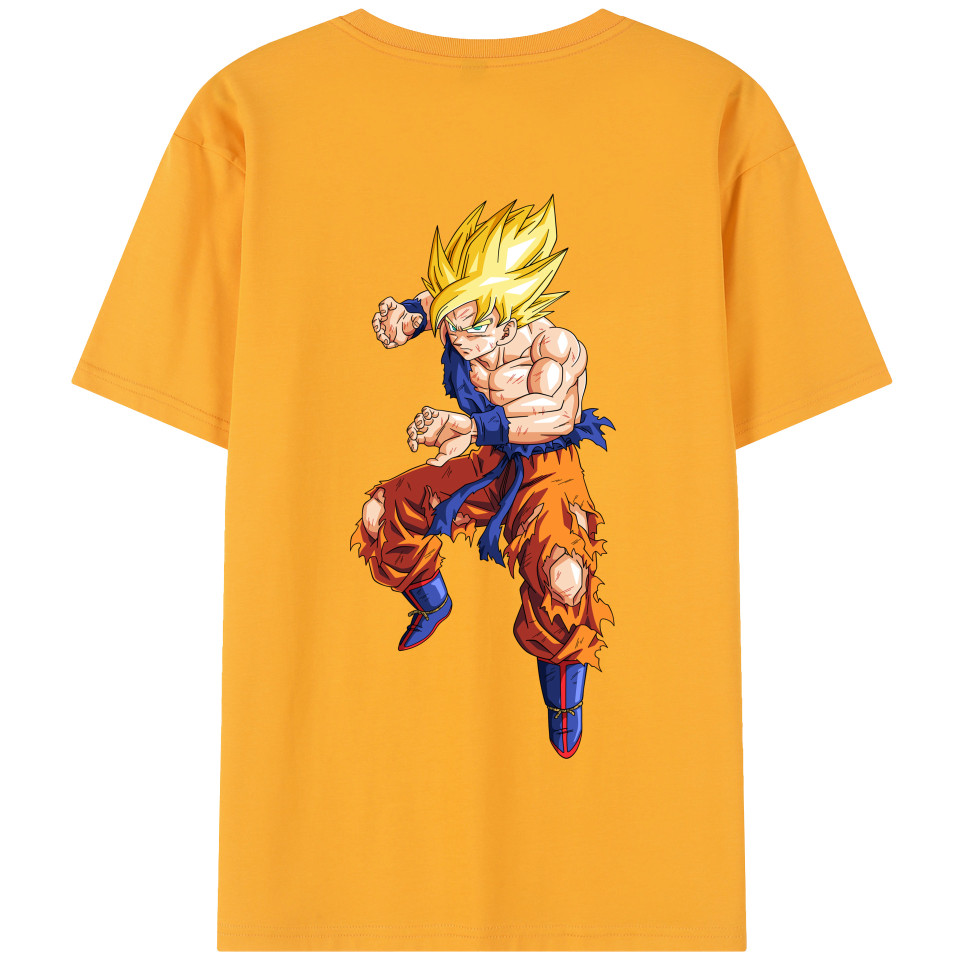 （画像用） ドラゴンボール 孫悟空（そん ごくう）Son Goku カカロット DRAGON BALL Kakarotto 綿100％半袖Tシャツ（背面プリント）