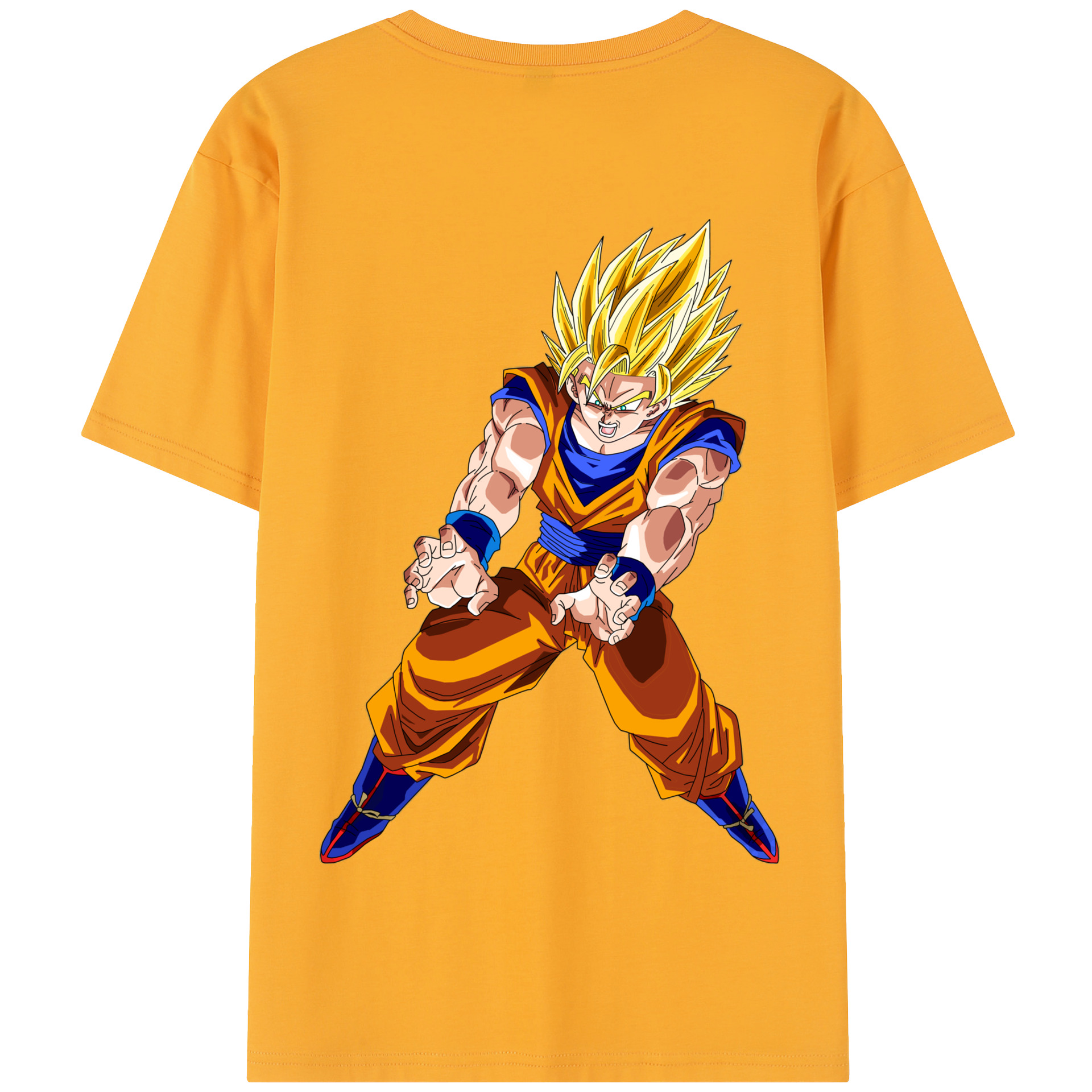 （画像用） ドラゴンボール 孫悟空（そん ごくう）Son Goku カカロット DRAGON BALL Kakarotto 綿100％半袖Tシャツ（背面プリント）