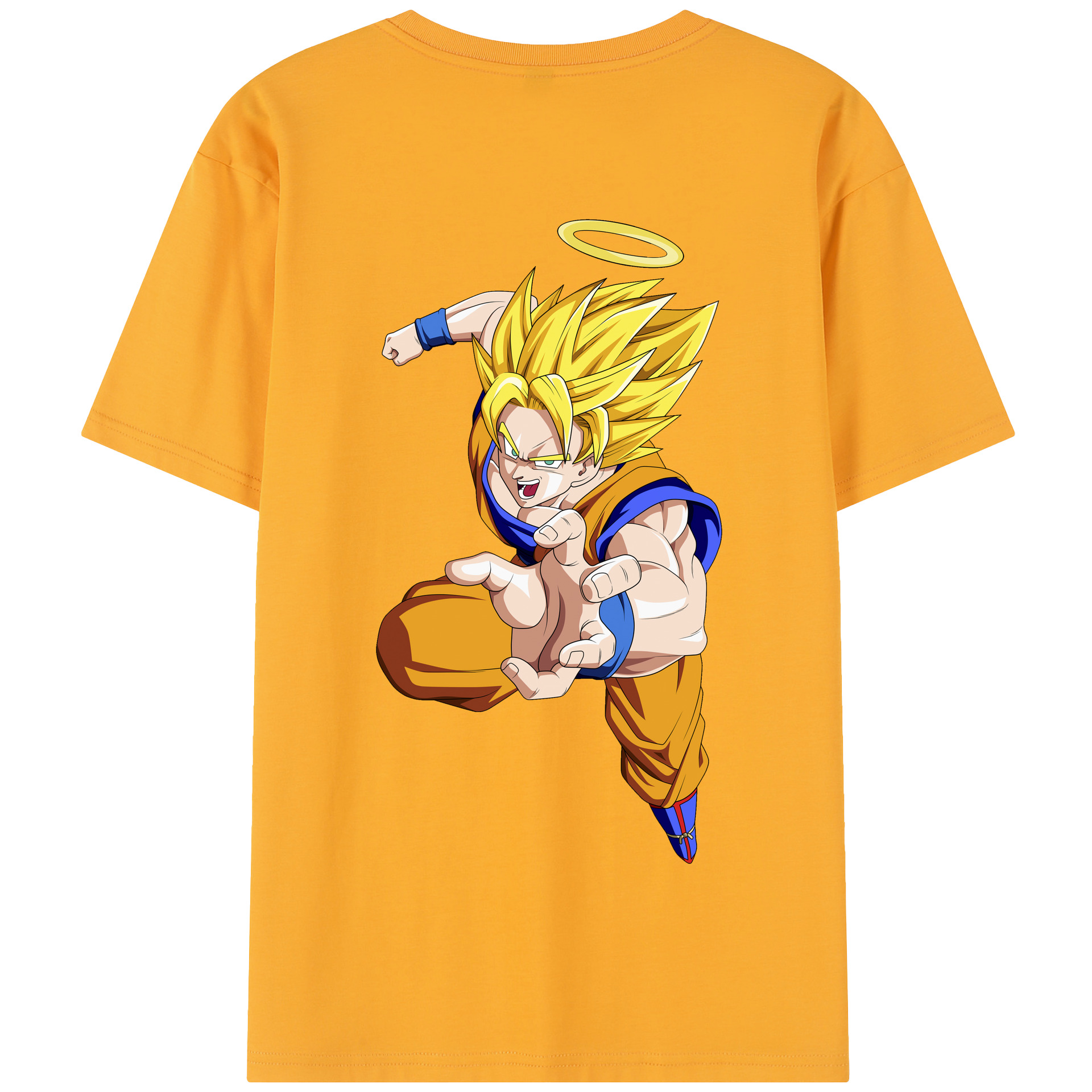 （画像用） ドラゴンボール 孫悟空（そん ごくう）Son Goku カカロット DRAGON BALL Kakarotto 綿100％半袖Tシャツ（背面プリント）