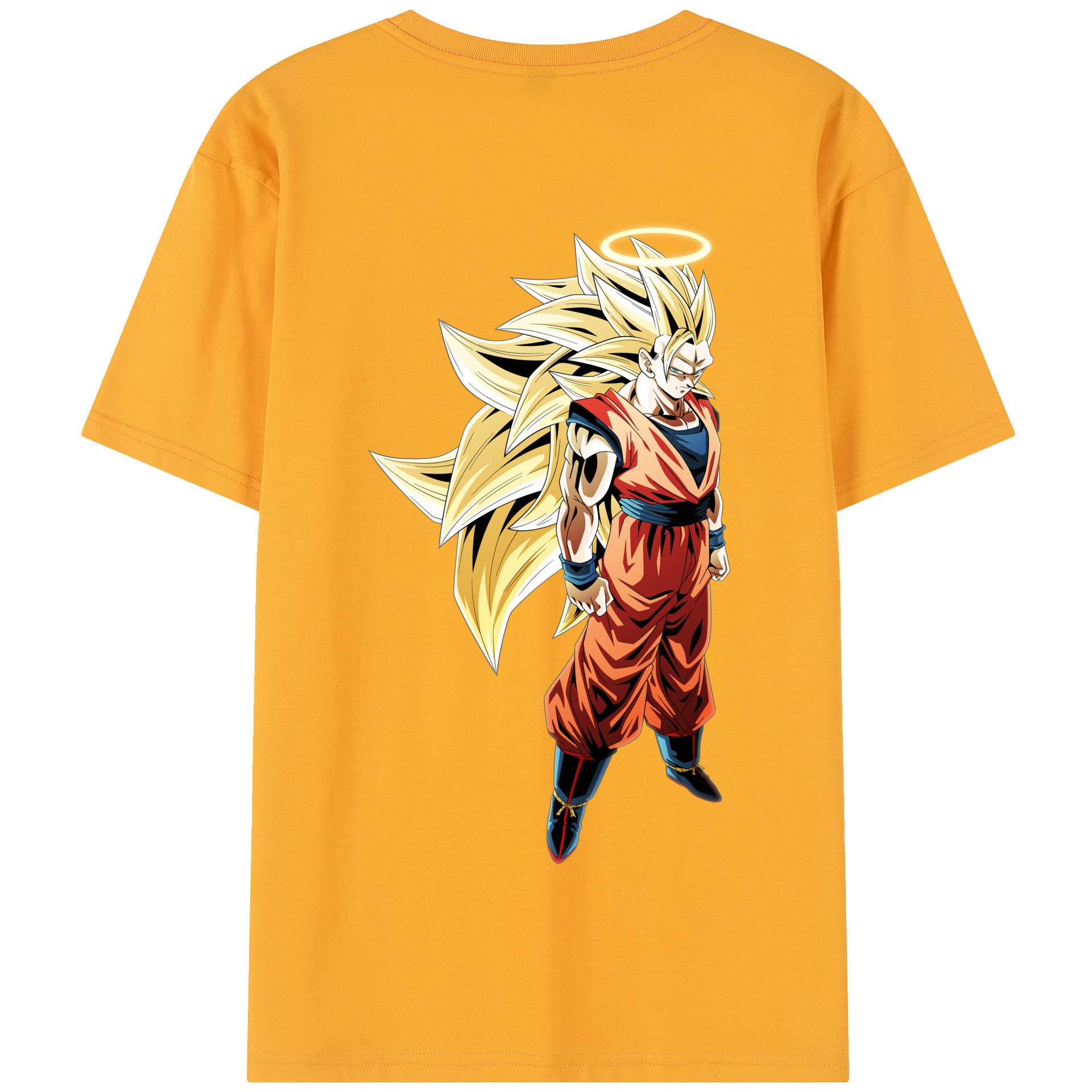 （画像用） ドラゴンボール 孫悟空（そん ごくう）Son Goku カカロット DRAGON BALL Kakarotto 綿100％半袖Tシャツ（背面プリント）