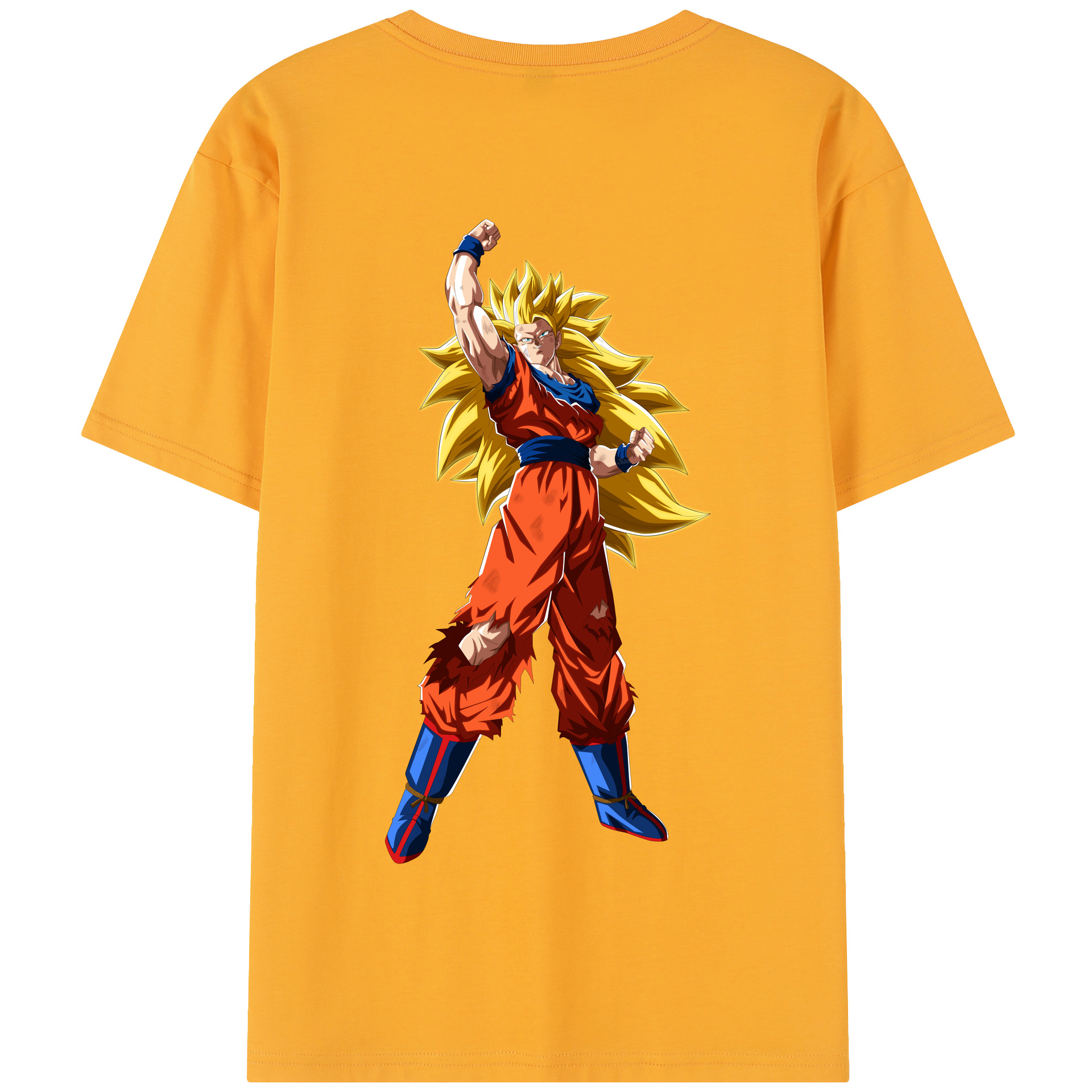 （画像用） ドラゴンボール 孫悟空（そん ごくう）Son Goku カカロット DRAGON BALL Kakarotto 綿100％半袖Tシャツ（背面プリント）
