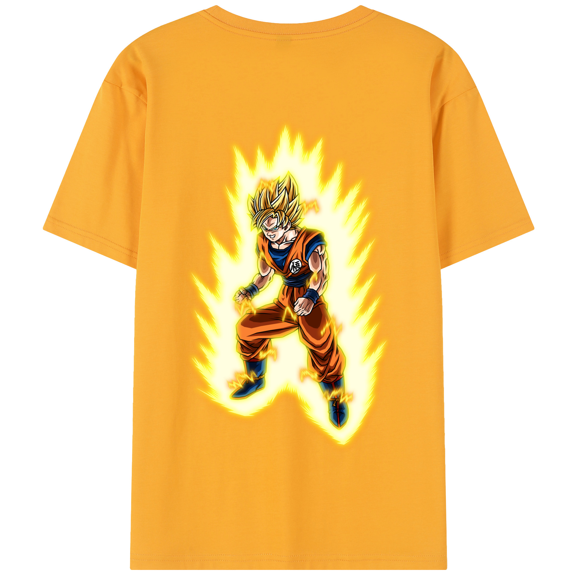 （画像用） ドラゴンボール 孫悟空（そん ごくう）Son Goku カカロット DRAGON BALL Kakarotto 綿100％半袖Tシャツ（背面プリント）