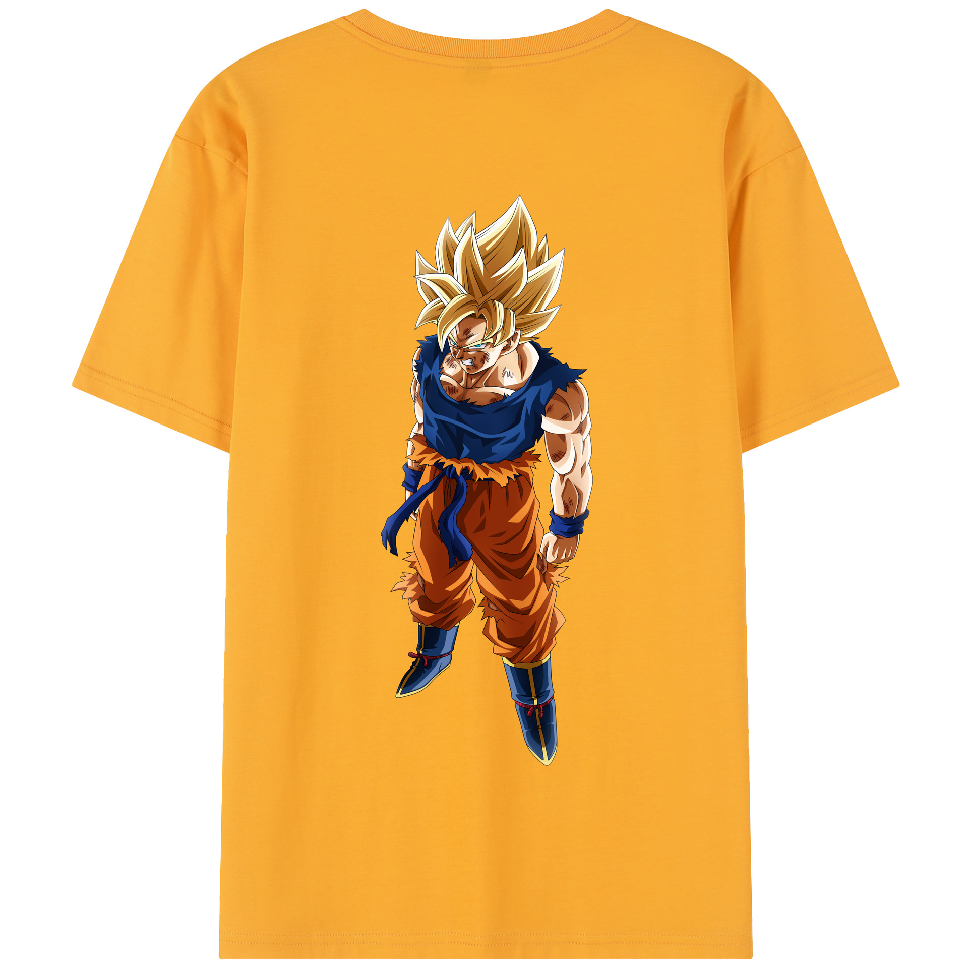 （画像用） ドラゴンボール 孫悟空（そん ごくう）Son Goku カカロット DRAGON BALL Kakarotto 綿100％半袖Tシャツ（背面プリント）