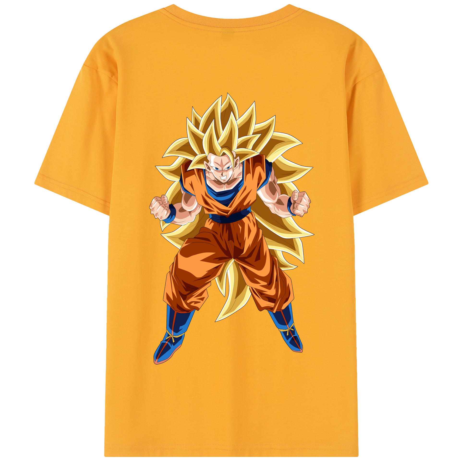 （画像用） ドラゴンボール 孫悟空（そん ごくう）Son Goku カカロット DRAGON BALL Kakarotto 綿100％半袖Tシャツ（背面プリント）