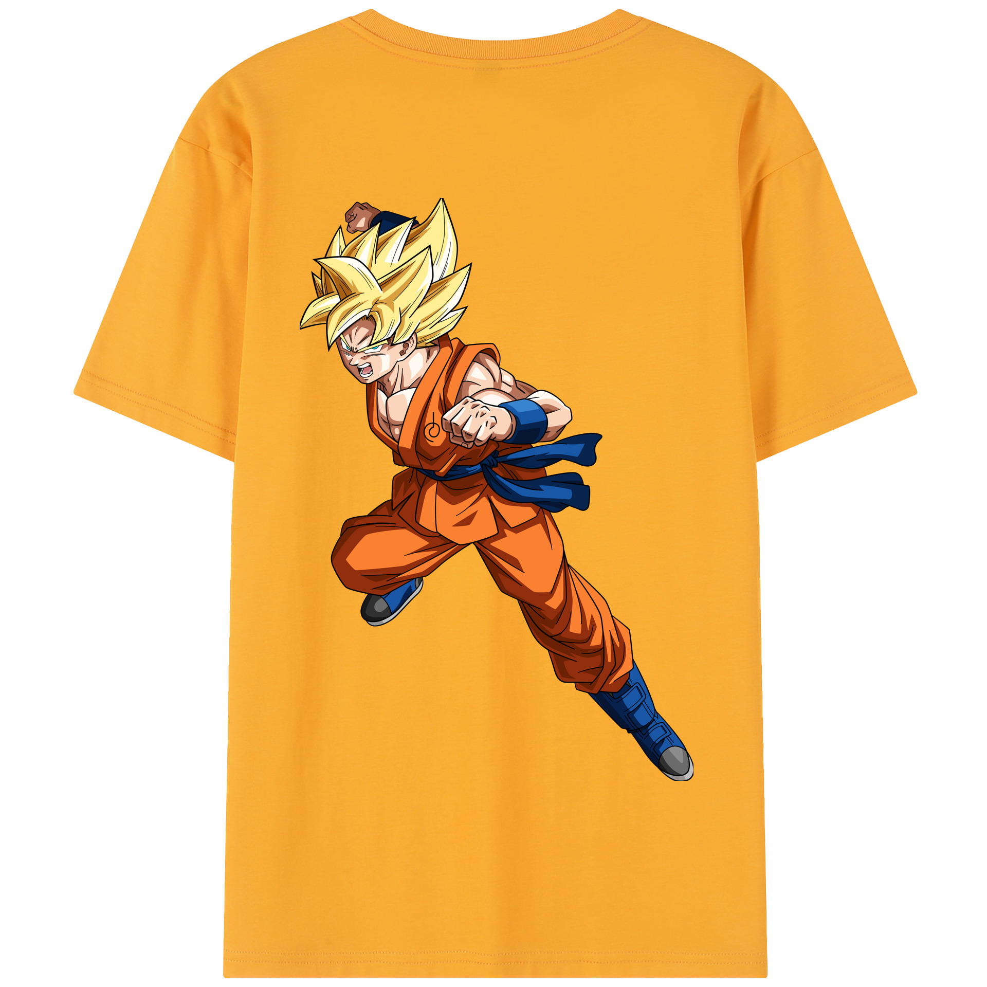 （画像用） ドラゴンボール 孫悟空（そん ごくう）Son Goku カカロット DRAGON BALL Kakarotto 綿100％半袖Tシャツ（背面プリント）