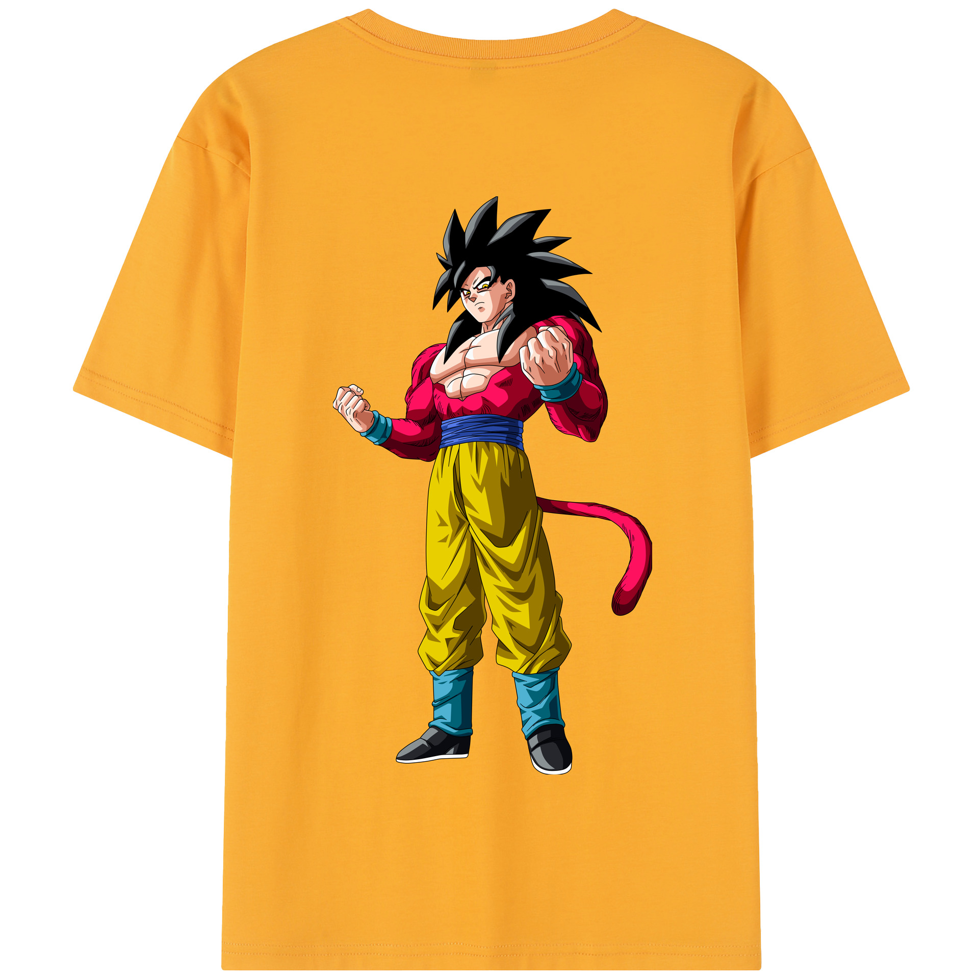 （画像用） ドラゴンボール 孫悟空（そん ごくう）Son Goku カカロット DRAGON BALL Kakarotto 綿100％半袖Tシャツ（背面プリント）