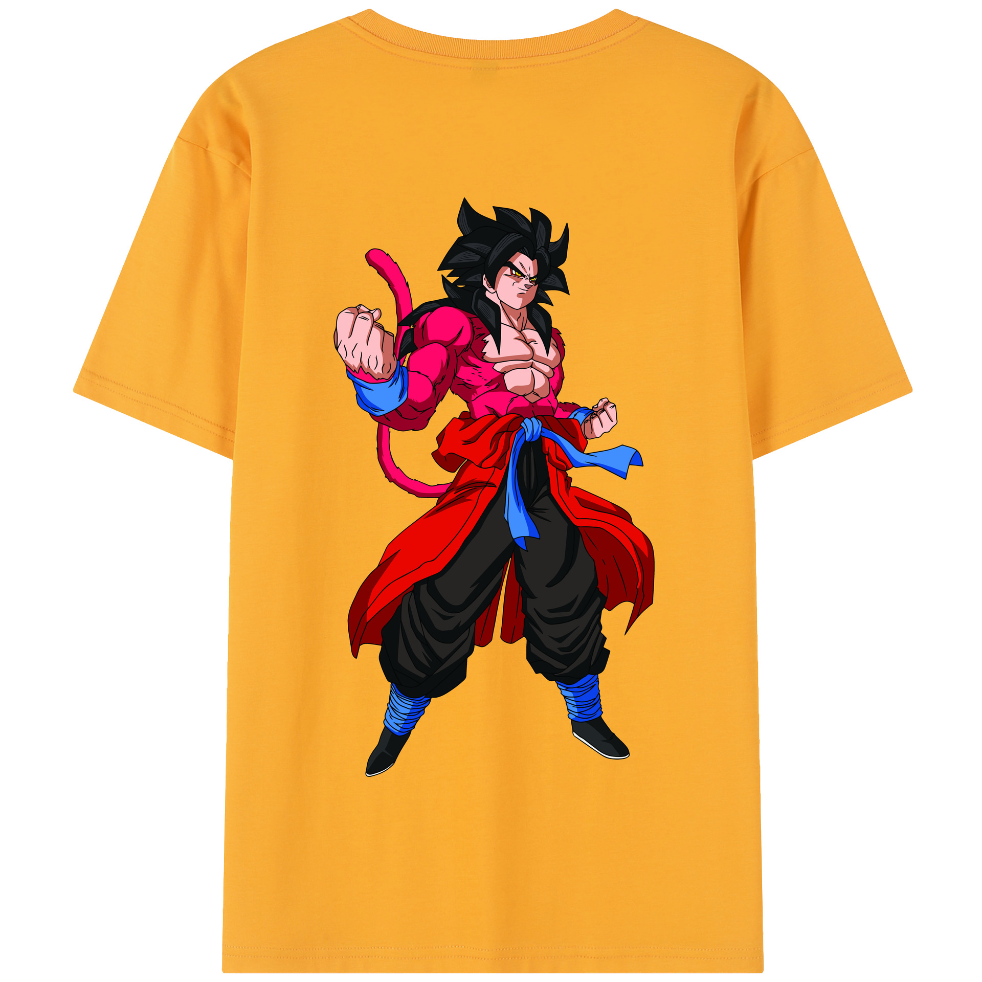 （画像用） ドラゴンボール 孫悟空（そん ごくう）Son Goku カカロット DRAGON BALL Kakarotto 綿100％半袖Tシャツ（背面プリント）