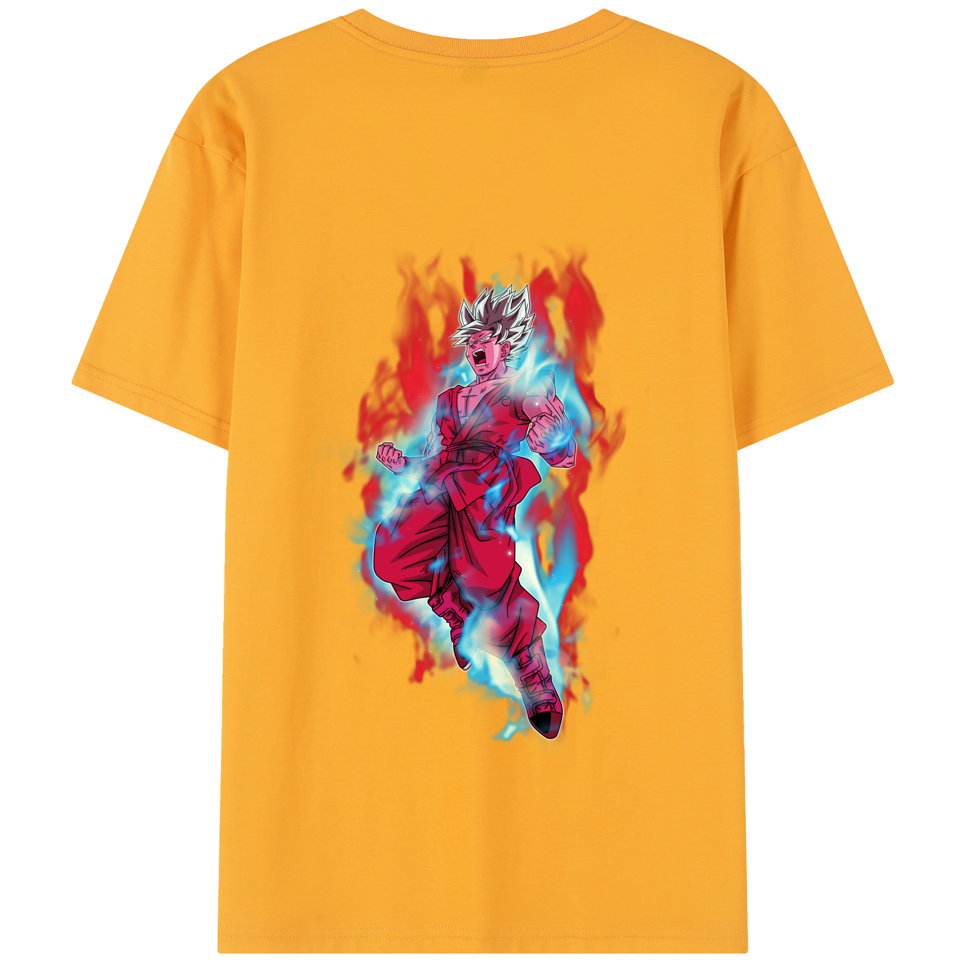 （画像用） ドラゴンボール 孫悟空（そん ごくう）Son Goku カカロット DRAGON BALL Kakarotto 綿100％半袖Tシャツ（背面プリント）