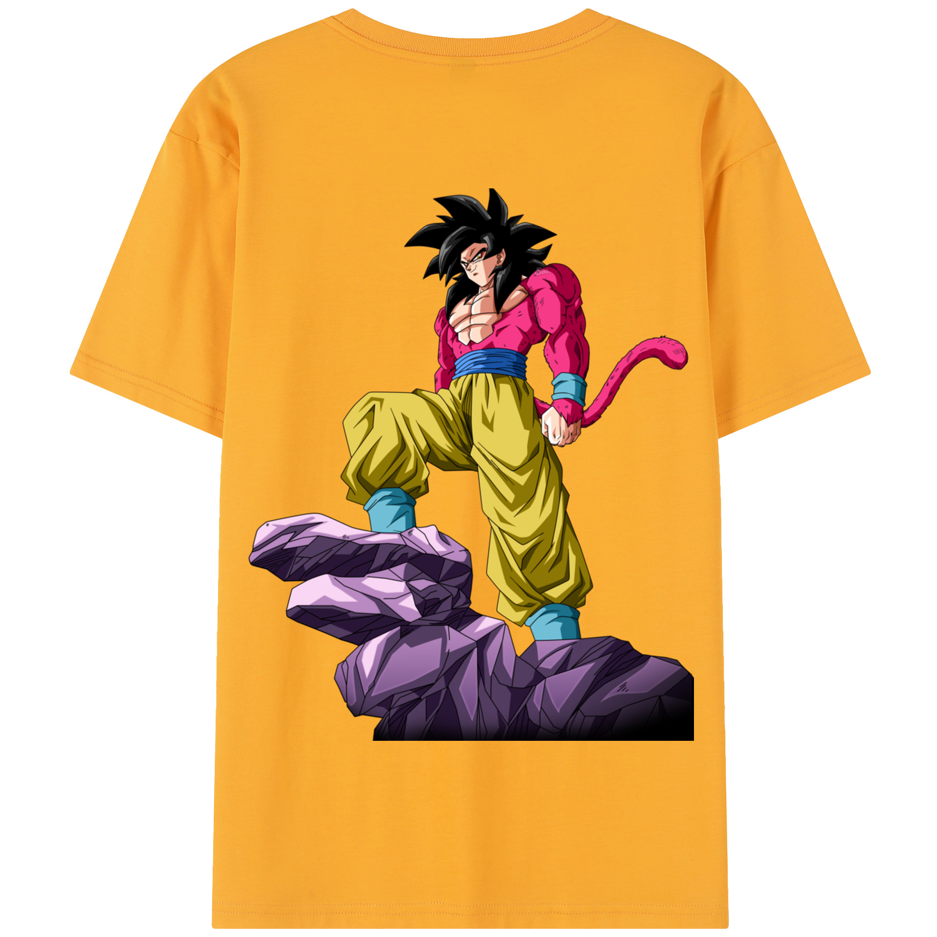 （画像用） ドラゴンボール 孫悟空（そん ごくう）Son Goku カカロット DRAGON BALL Kakarotto 綿100％半袖Tシャツ（背面プリント）