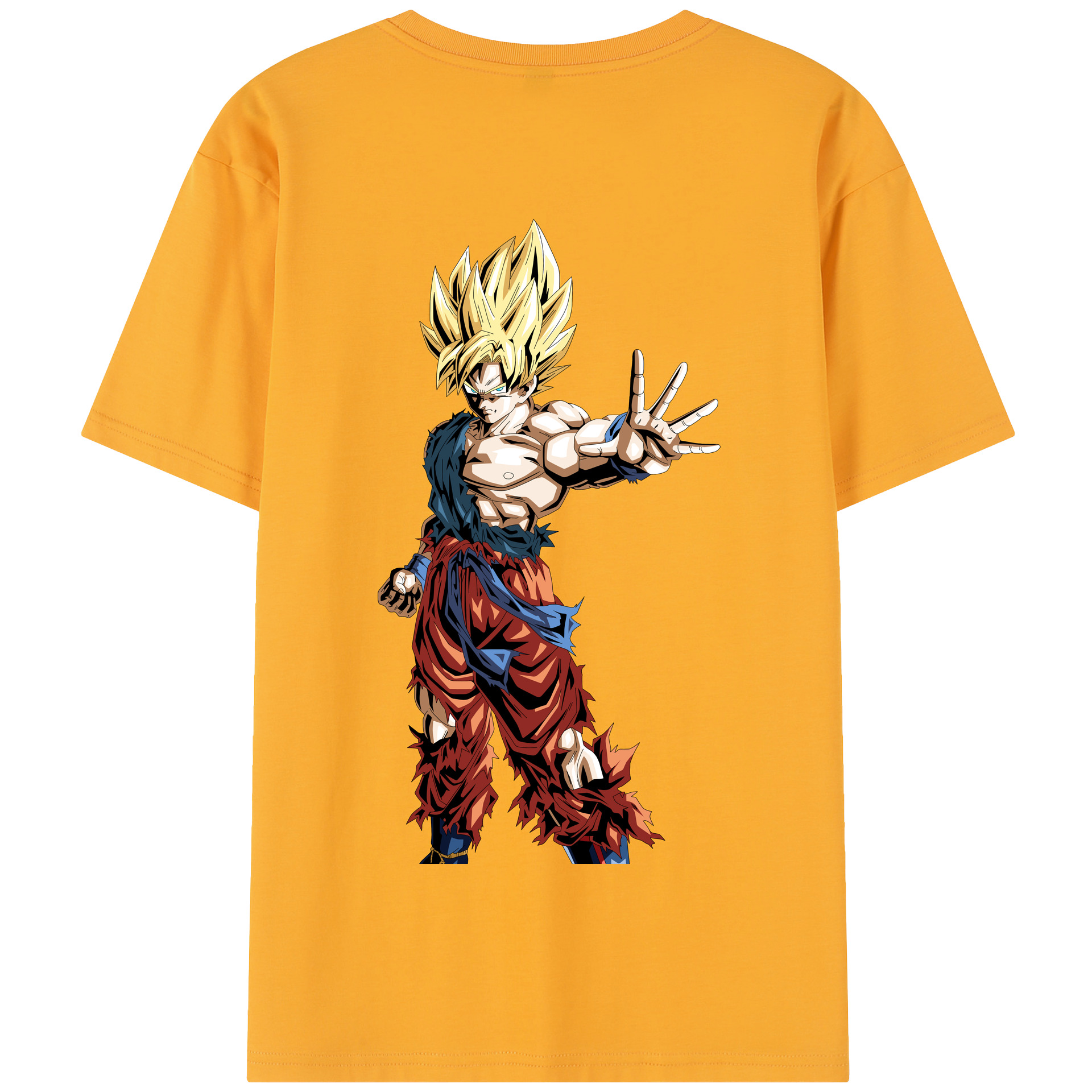 （画像用） ドラゴンボール 孫悟空（そん ごくう）Son Goku カカロット DRAGON BALL Kakarotto 綿100％半袖Tシャツ（背面プリント）