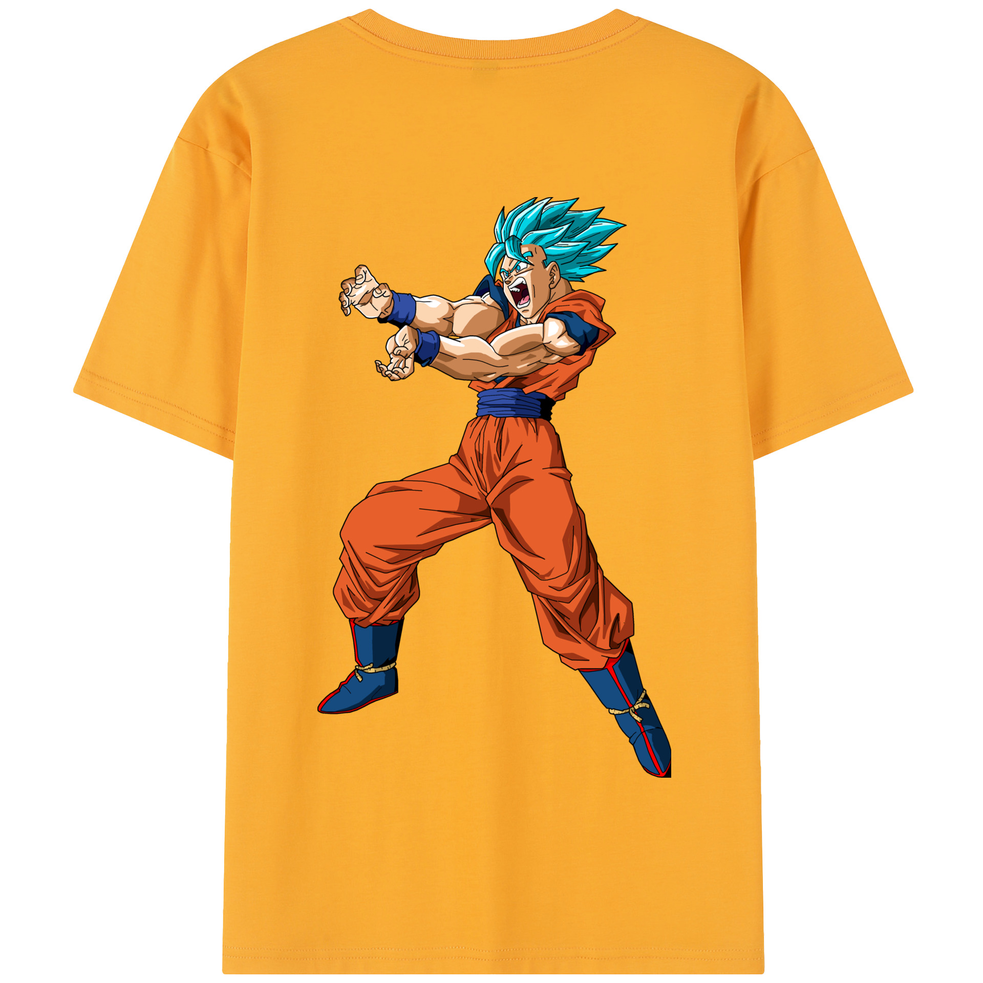 （画像用） ドラゴンボール 孫悟空（そん ごくう）Son Goku カカロット DRAGON BALL Kakarotto 綿100％半袖Tシャツ（背面プリント）