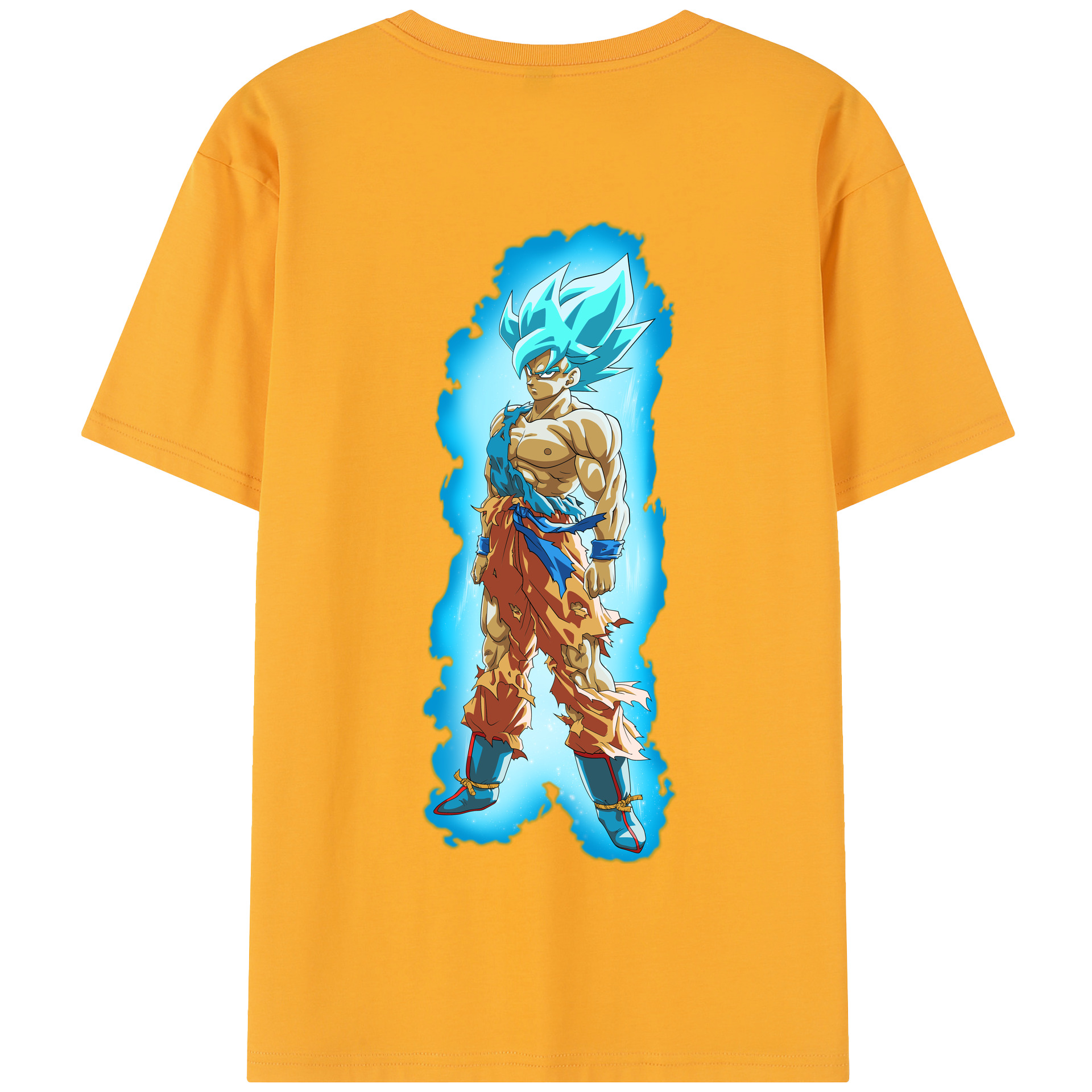 （画像用） ドラゴンボール 孫悟空（そん ごくう）Son Goku カカロット DRAGON BALL Kakarotto 綿100％半袖Tシャツ（背面プリント）
