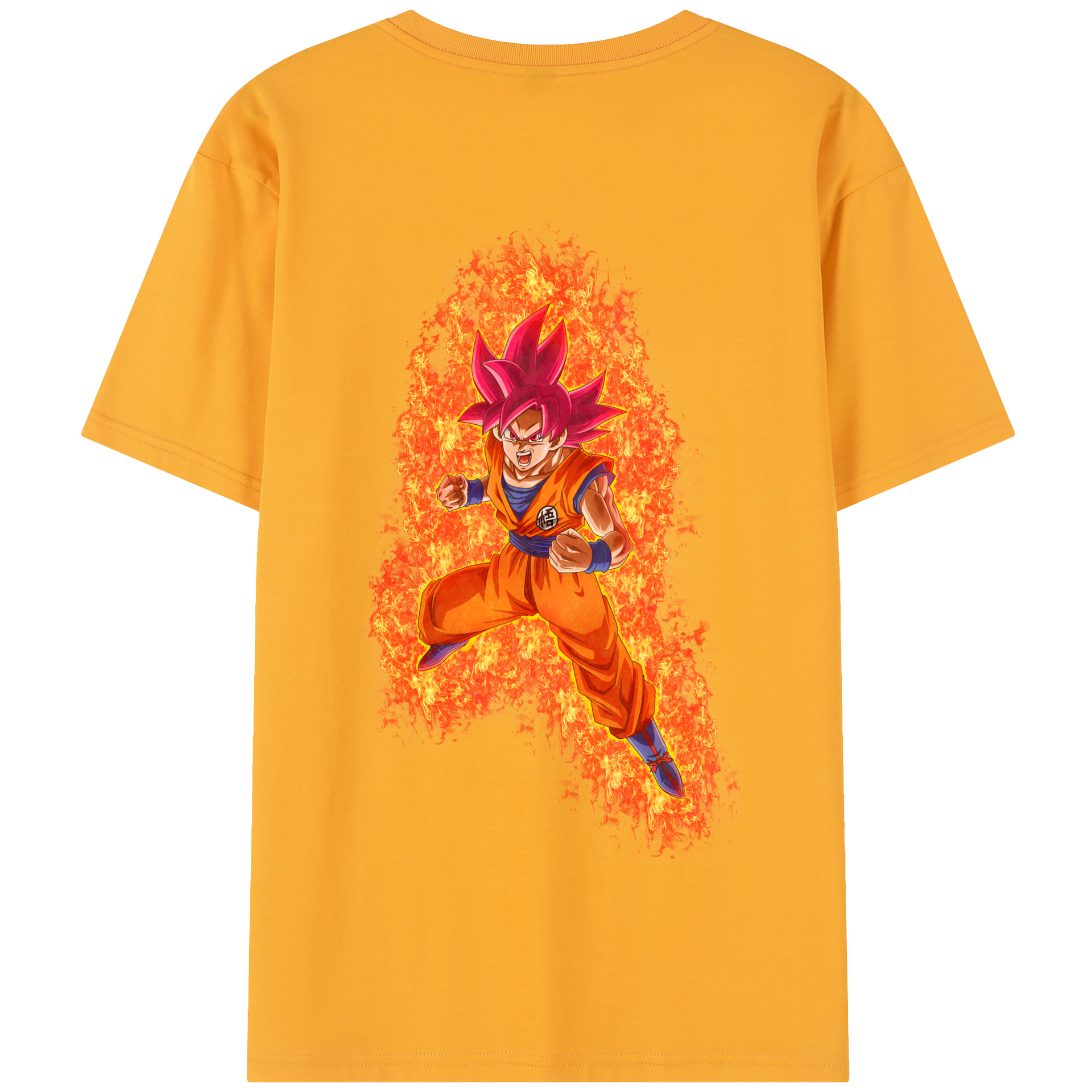 （画像用） ドラゴンボール 孫悟空（そん ごくう）Son Goku カカロット DRAGON BALL Kakarotto 綿100％半袖Tシャツ（背面プリント）