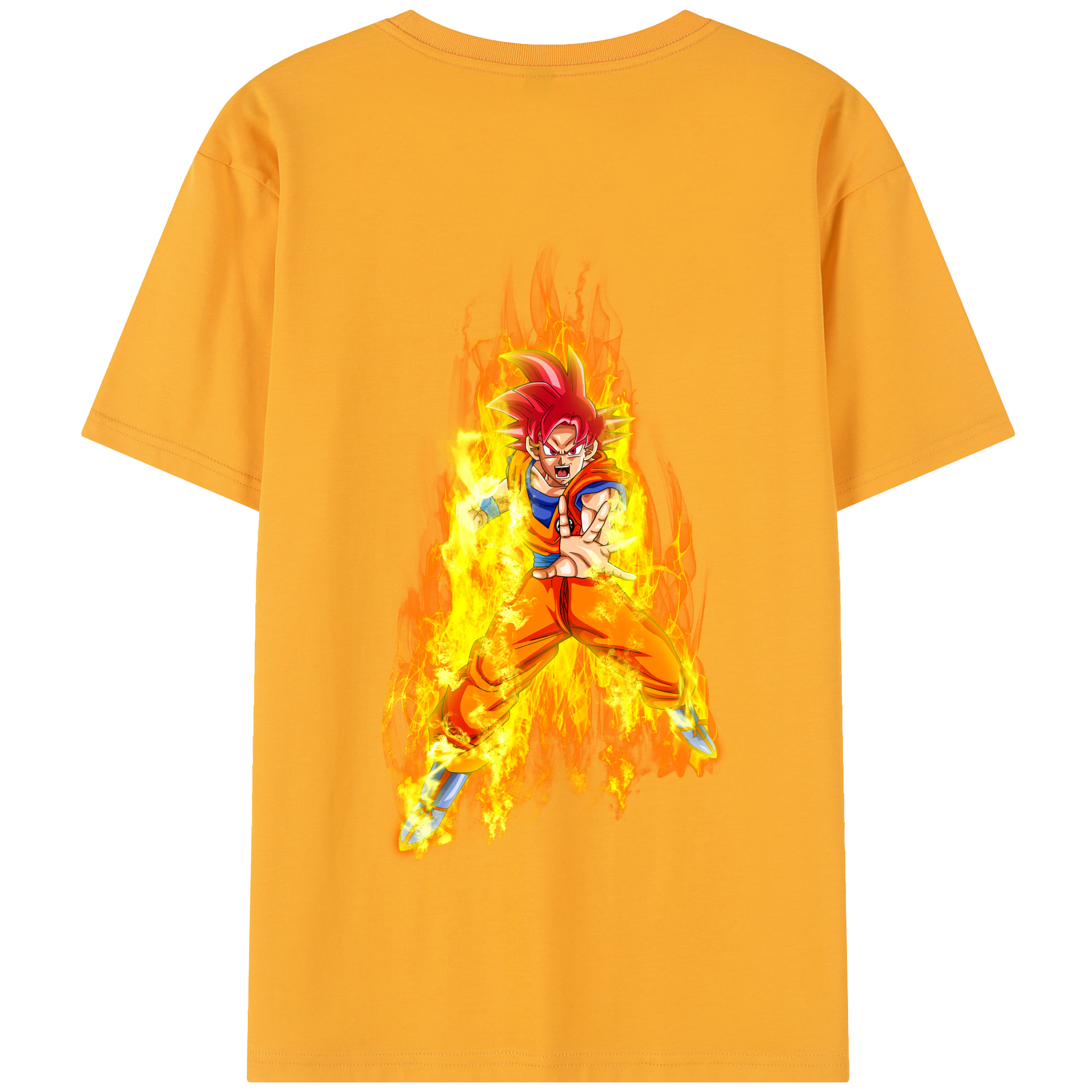（画像用） ドラゴンボール 孫悟空（そん ごくう）Son Goku カカロット DRAGON BALL Kakarotto 綿100％半袖Tシャツ（背面プリント）