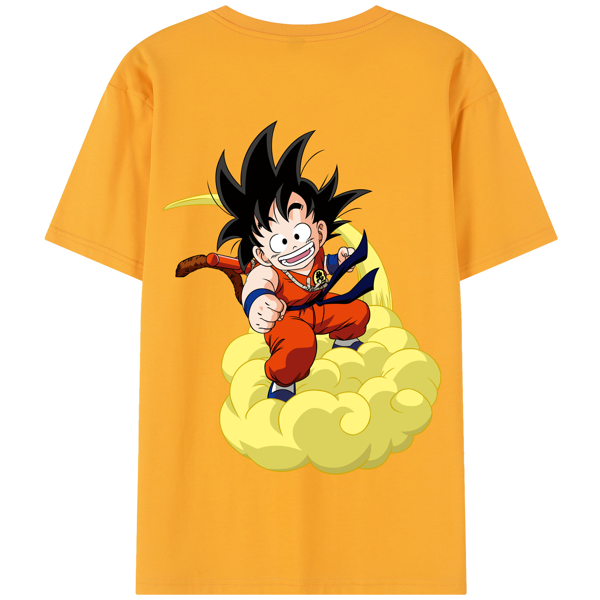 （画像用） ドラゴンボール 孫悟空（そん ごくう）Son Goku カカロット DRAGON BALL Kakarotto 綿100％半袖Tシャツ（背面プリント）