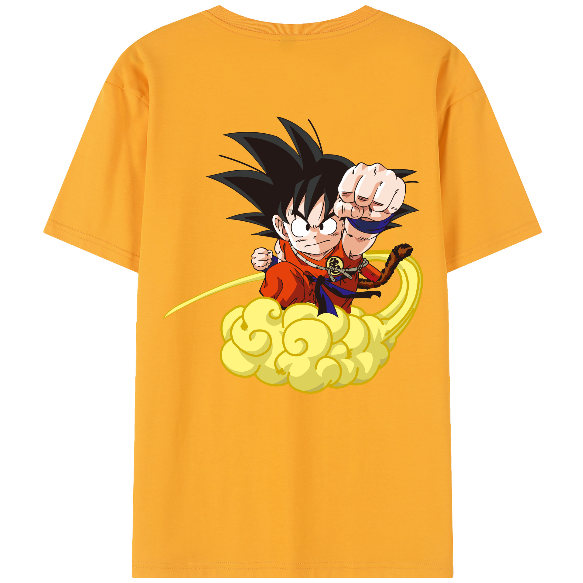 （画像用） ドラゴンボール 孫悟空（そん ごくう）Son Goku カカロット DRAGON BALL Kakarotto 綿100％半袖Tシャツ（背面プリント）