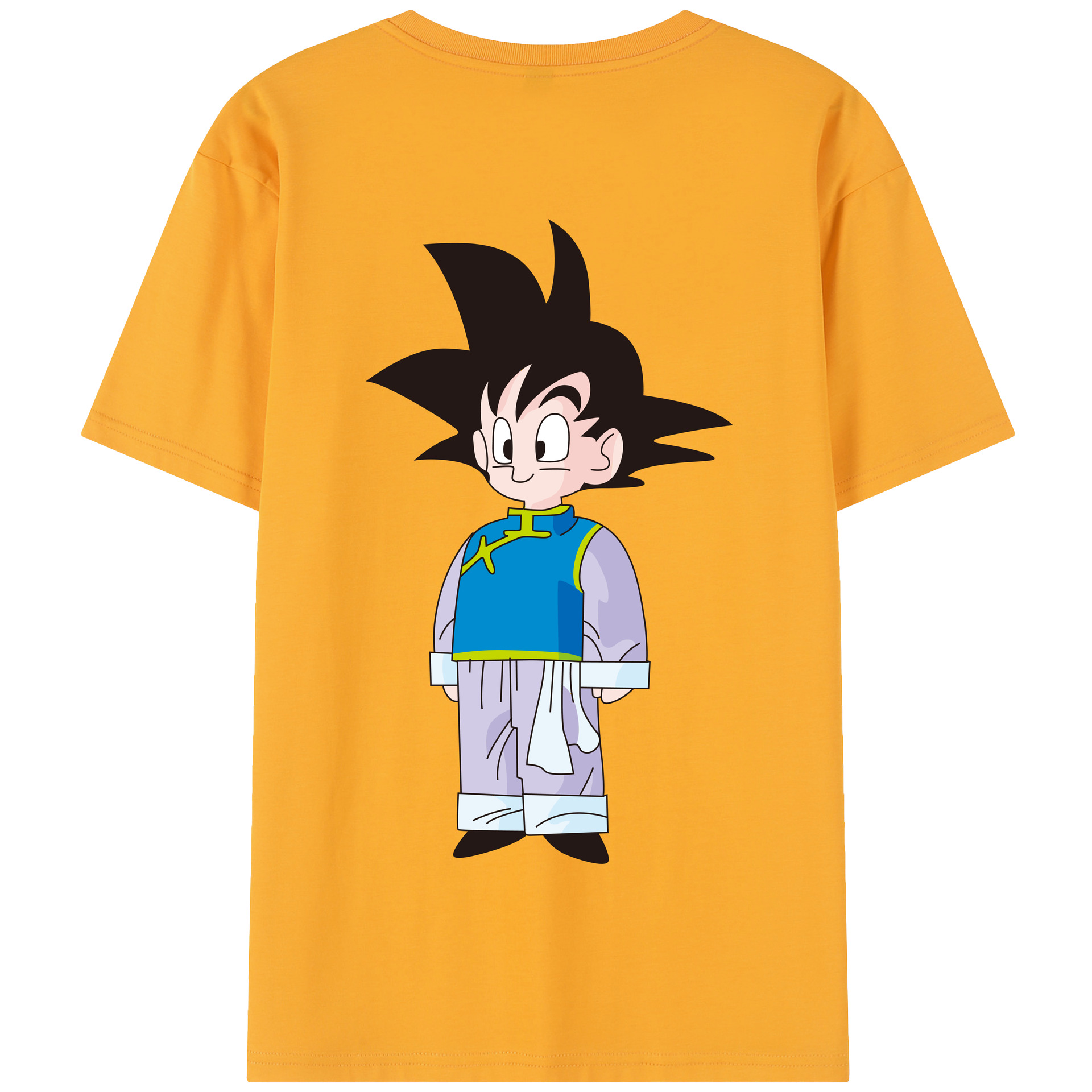（画像用） ドラゴンボール 孫悟空（そん ごくう）Son Goku カカロット DRAGON BALL Kakarotto 綿100％半袖Tシャツ（背面プリント）