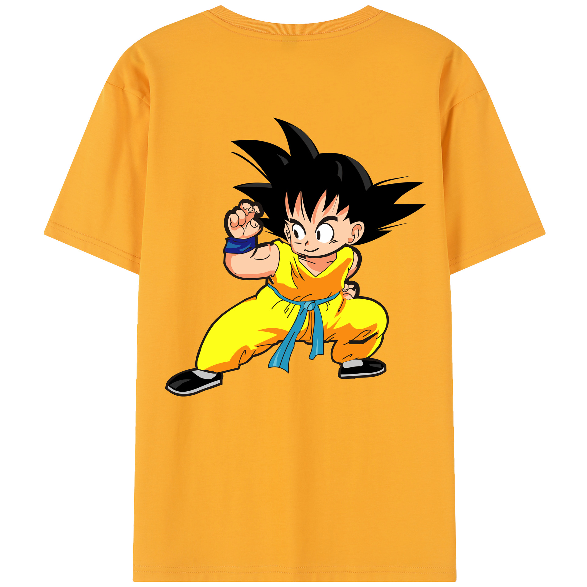（画像用） ドラゴンボール 孫悟空（そん ごくう）Son Goku カカロット DRAGON BALL Kakarotto 綿100％半袖Tシャツ（背面プリント）