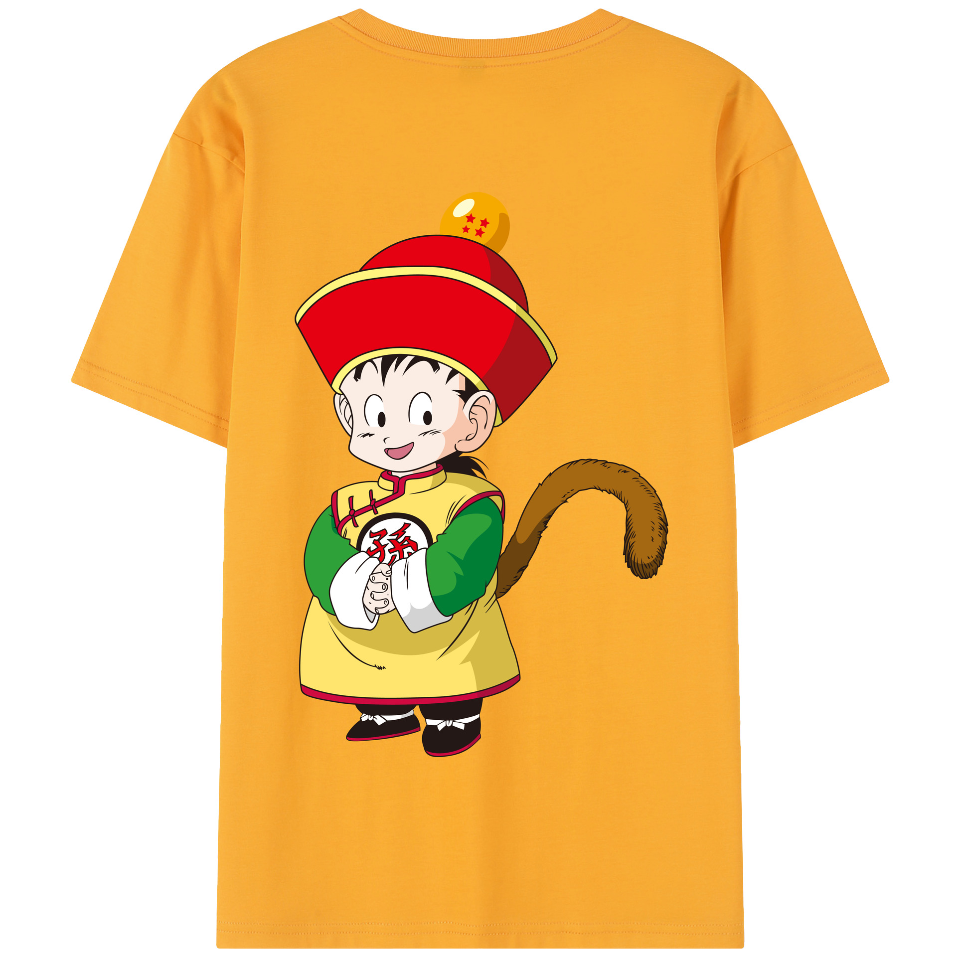 （画像用） ドラゴンボール 孫悟空（そん ごくう）Son Goku カカロット DRAGON BALL Kakarotto 綿100％半袖Tシャツ（背面プリント）