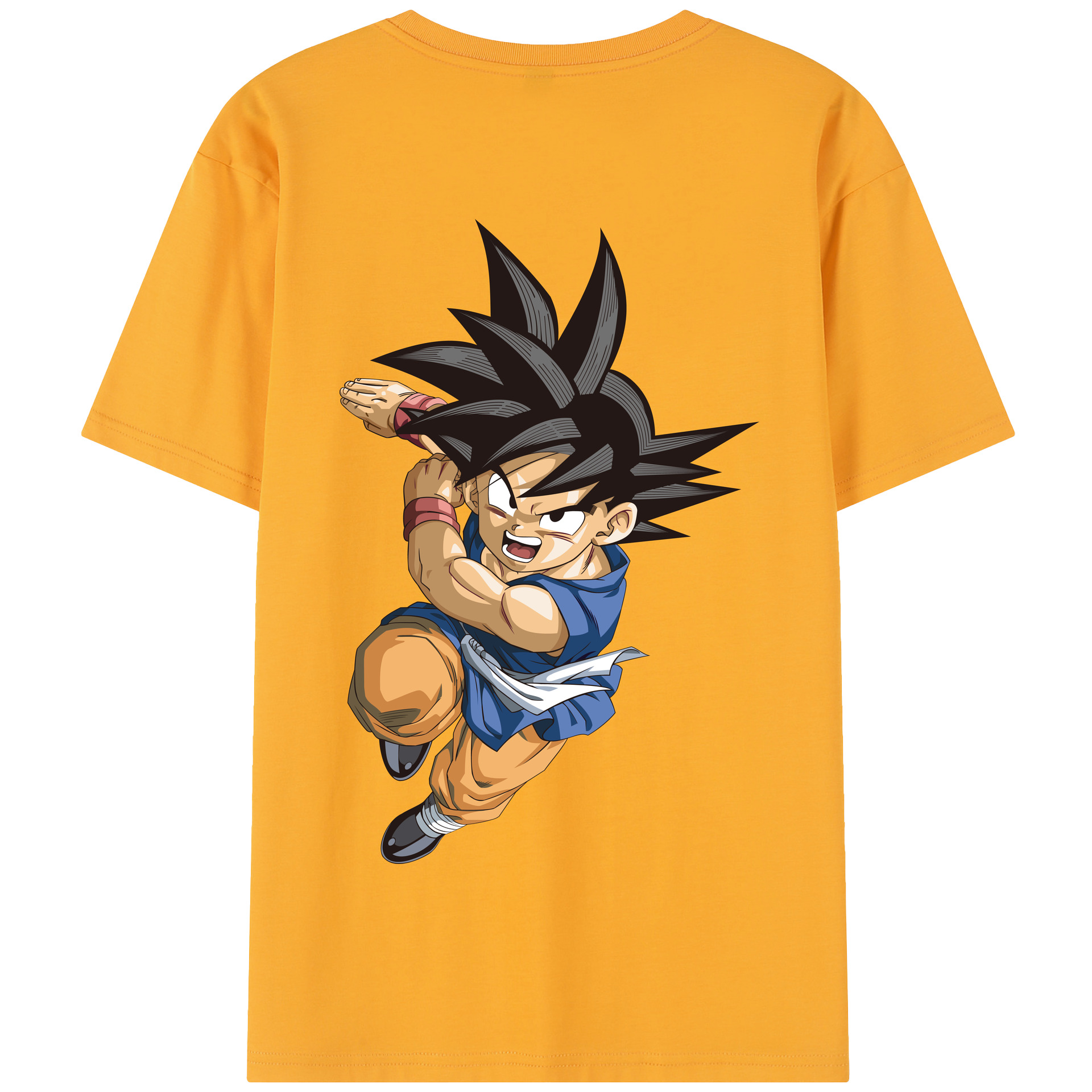 （画像用） ドラゴンボール 孫悟空（そん ごくう）Son Goku カカロット DRAGON BALL Kakarotto 綿100％半袖Tシャツ（背面プリント）