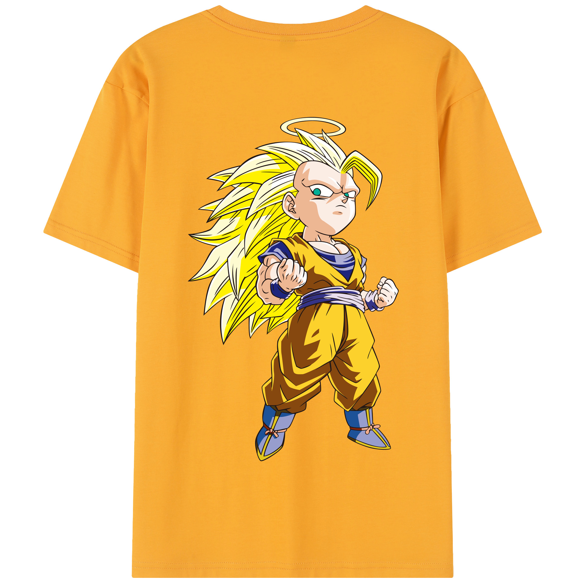 （画像用） ドラゴンボール 孫悟空（そん ごくう）Son Goku カカロット DRAGON BALL Kakarotto 綿100％半袖Tシャツ（背面プリント）