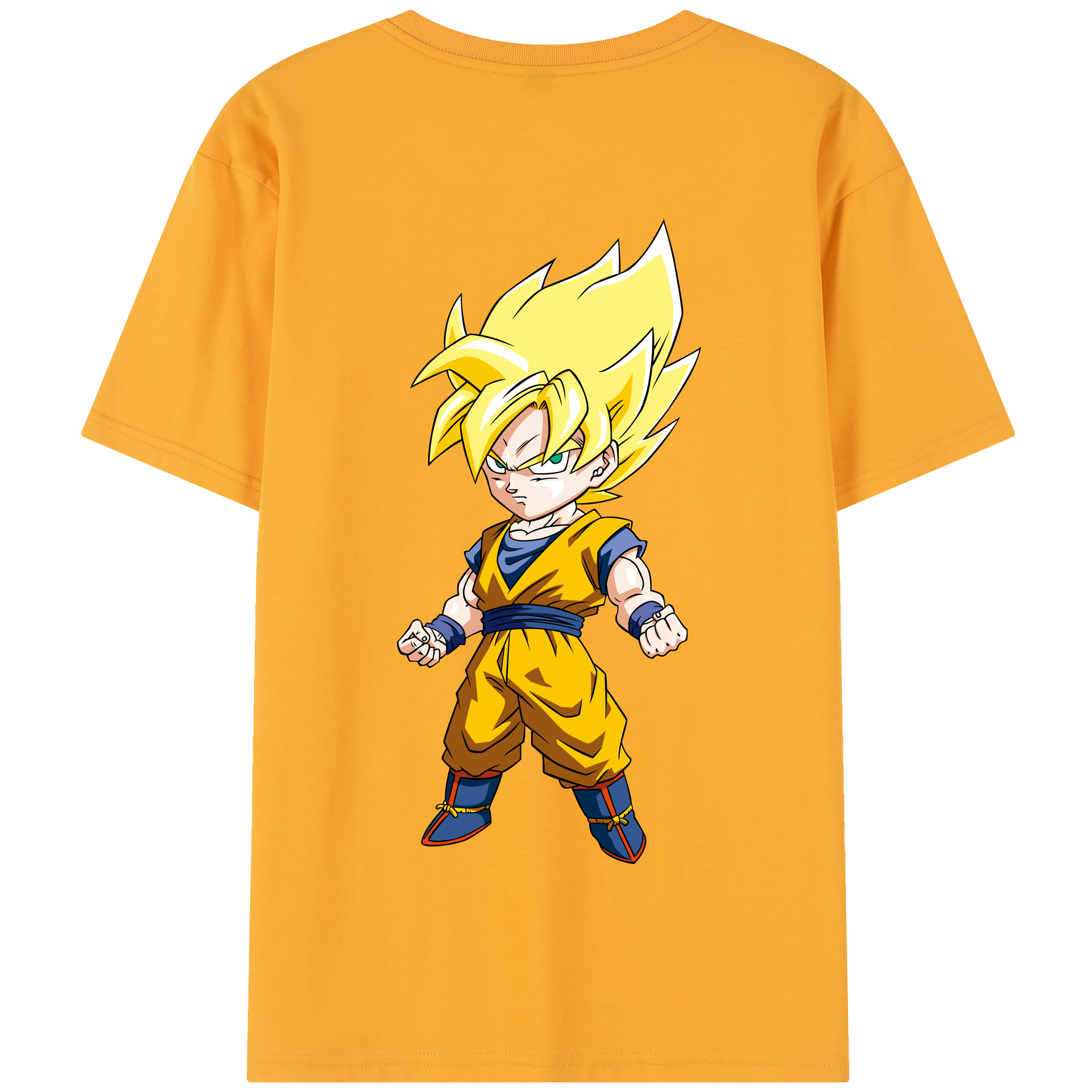 （画像用） ドラゴンボール 孫悟空（そん ごくう）Son Goku カカロット DRAGON BALL Kakarotto 綿100％半袖Tシャツ（背面プリント）