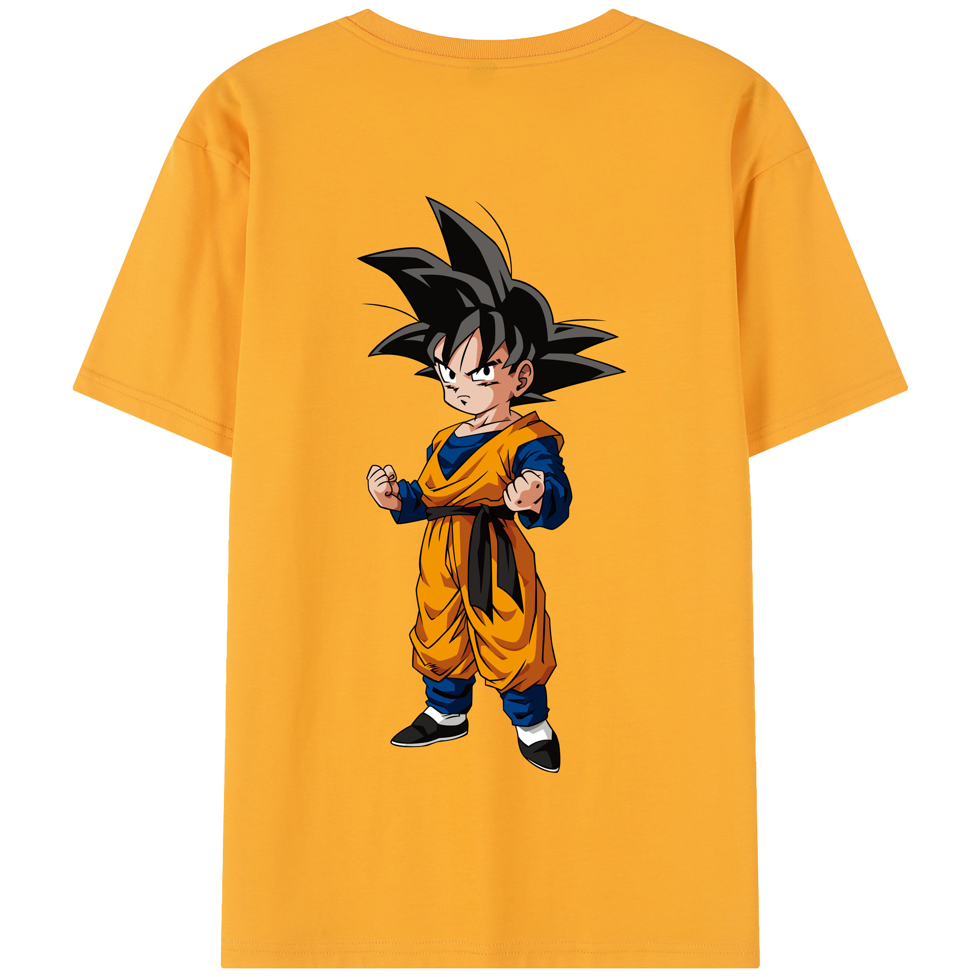 （画像用） ドラゴンボール 孫悟空（そん ごくう）Son Goku カカロット DRAGON BALL Kakarotto 綿100％半袖Tシャツ（背面プリント）