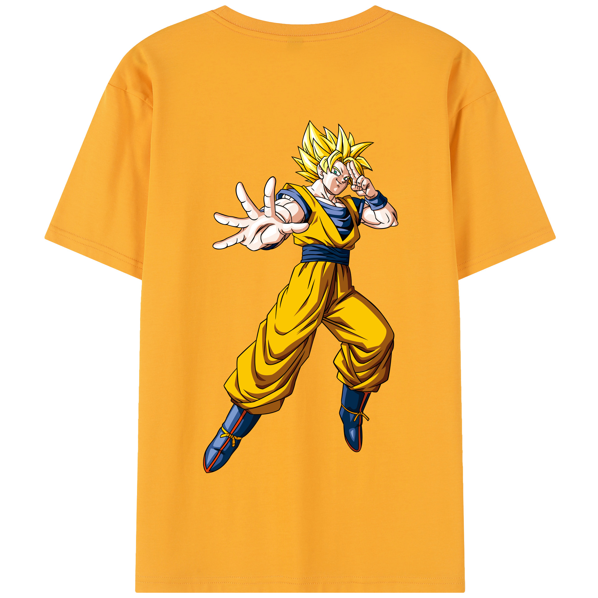 （画像用） ドラゴンボール 孫悟空（そん ごくう）Son Goku カカロット DRAGON BALL Kakarotto 綿100％半袖Tシャツ（背面プリント）