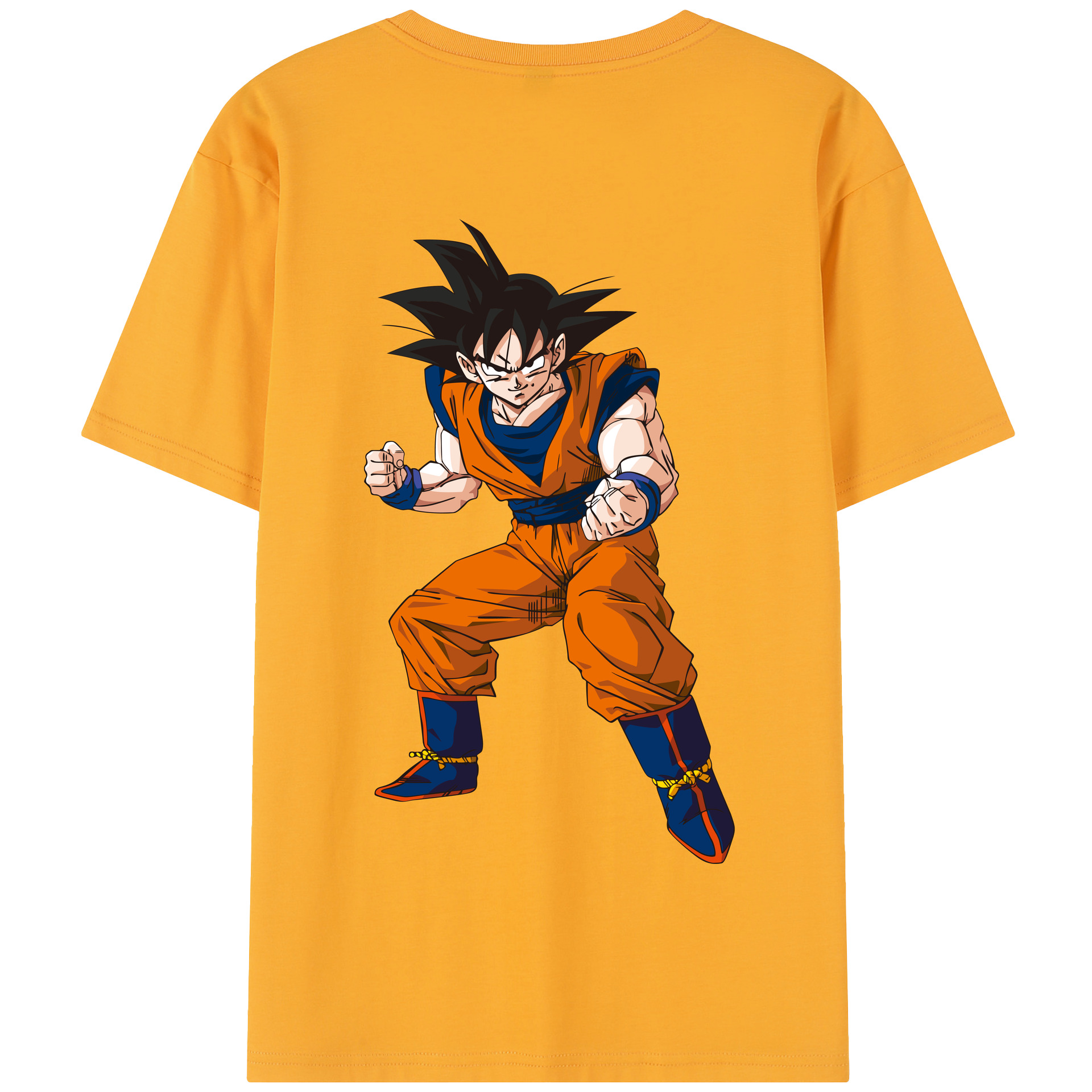 （画像用） ドラゴンボール 孫悟空（そん ごくう）Son Goku カカロット DRAGON BALL Kakarotto 綿100％半袖Tシャツ（背面プリント）